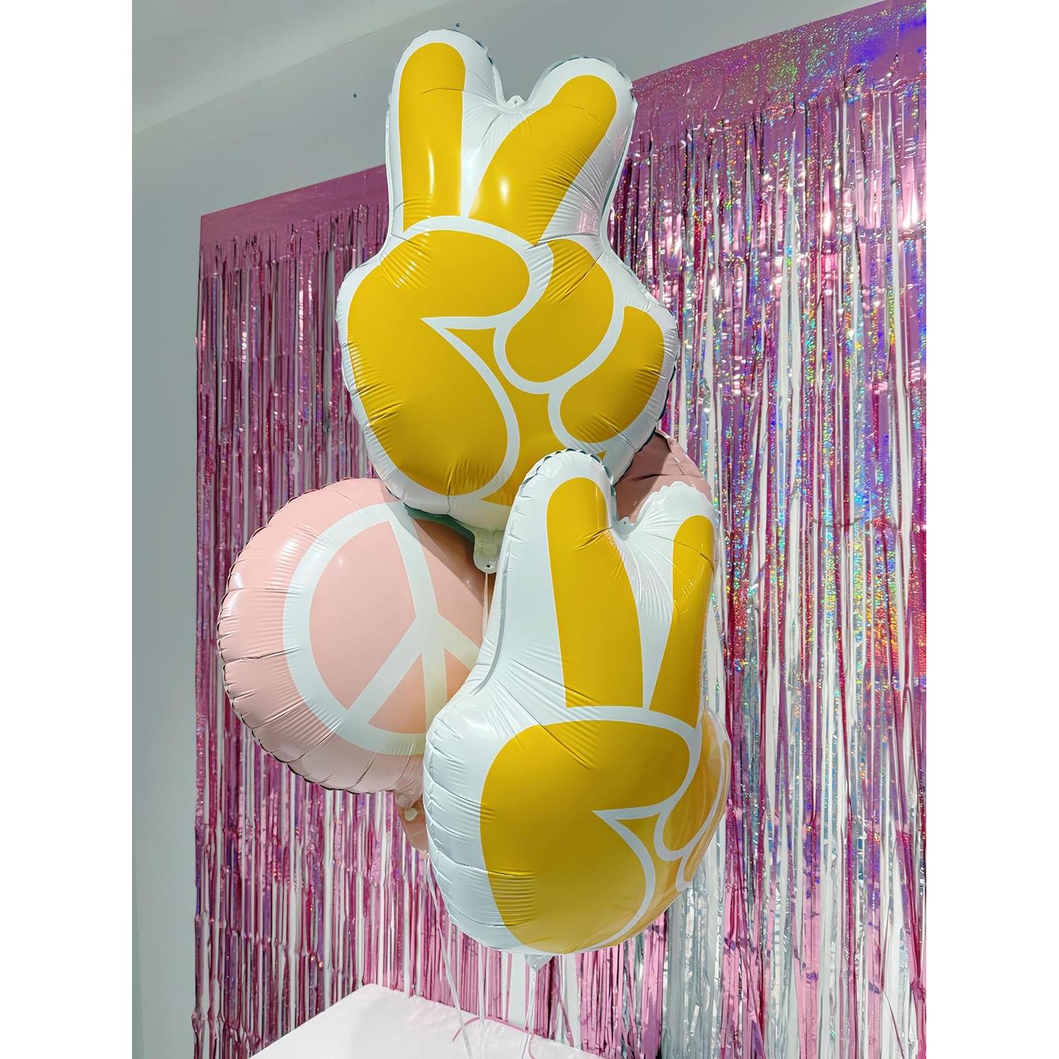 Set de 13 Globos Retro Hippie CYMYLAR para Fiesta
