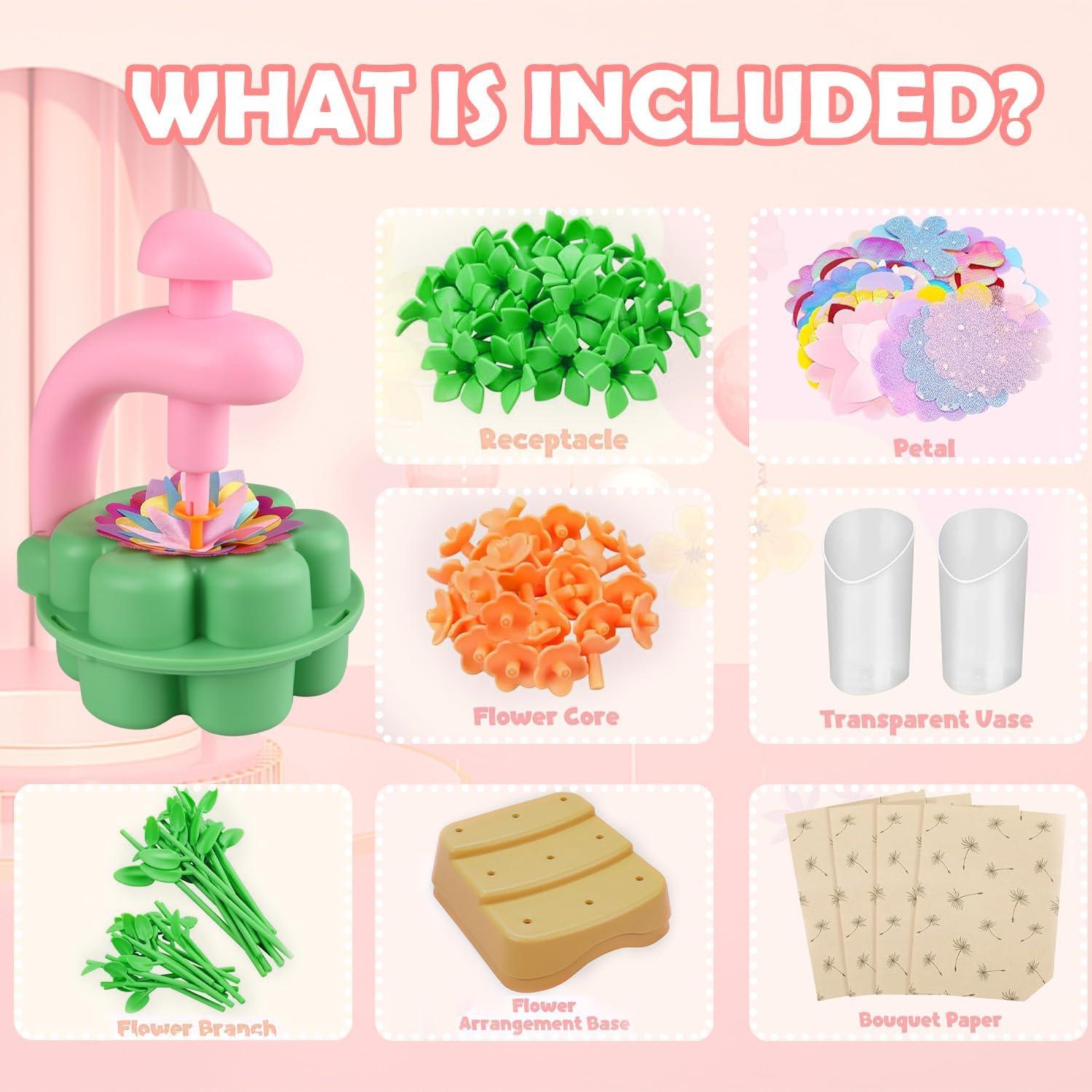 Kit de Manualidades INKZOO Ramos de Flores de Tela DIY