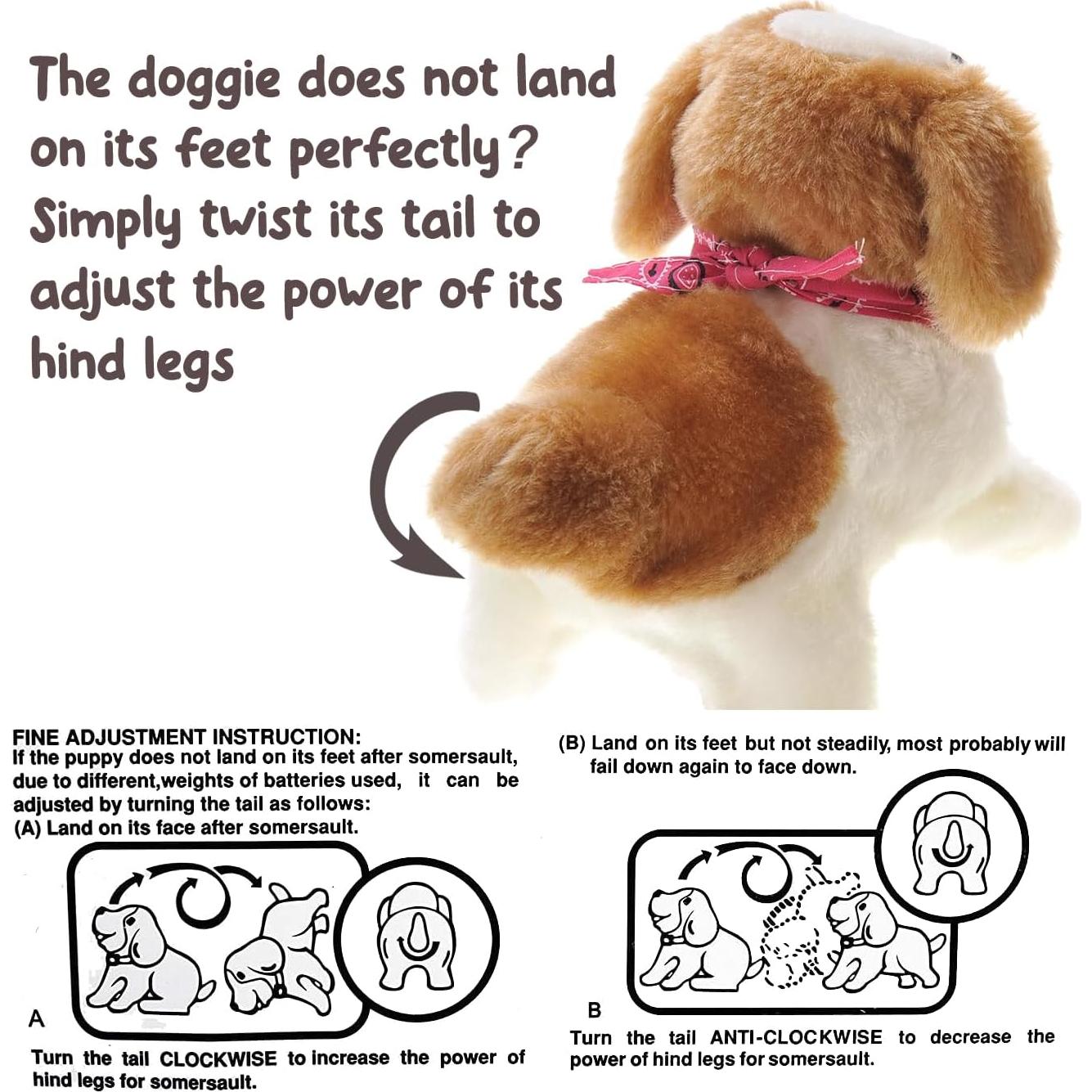 Juguete Interactivo PowerTRC Perrito que Ladra y Hace Volteretas