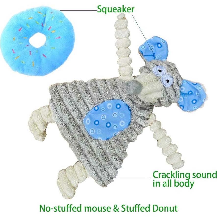 Juguetes para cachorros Volacopets - Masticar y chirriar, 5 piezas