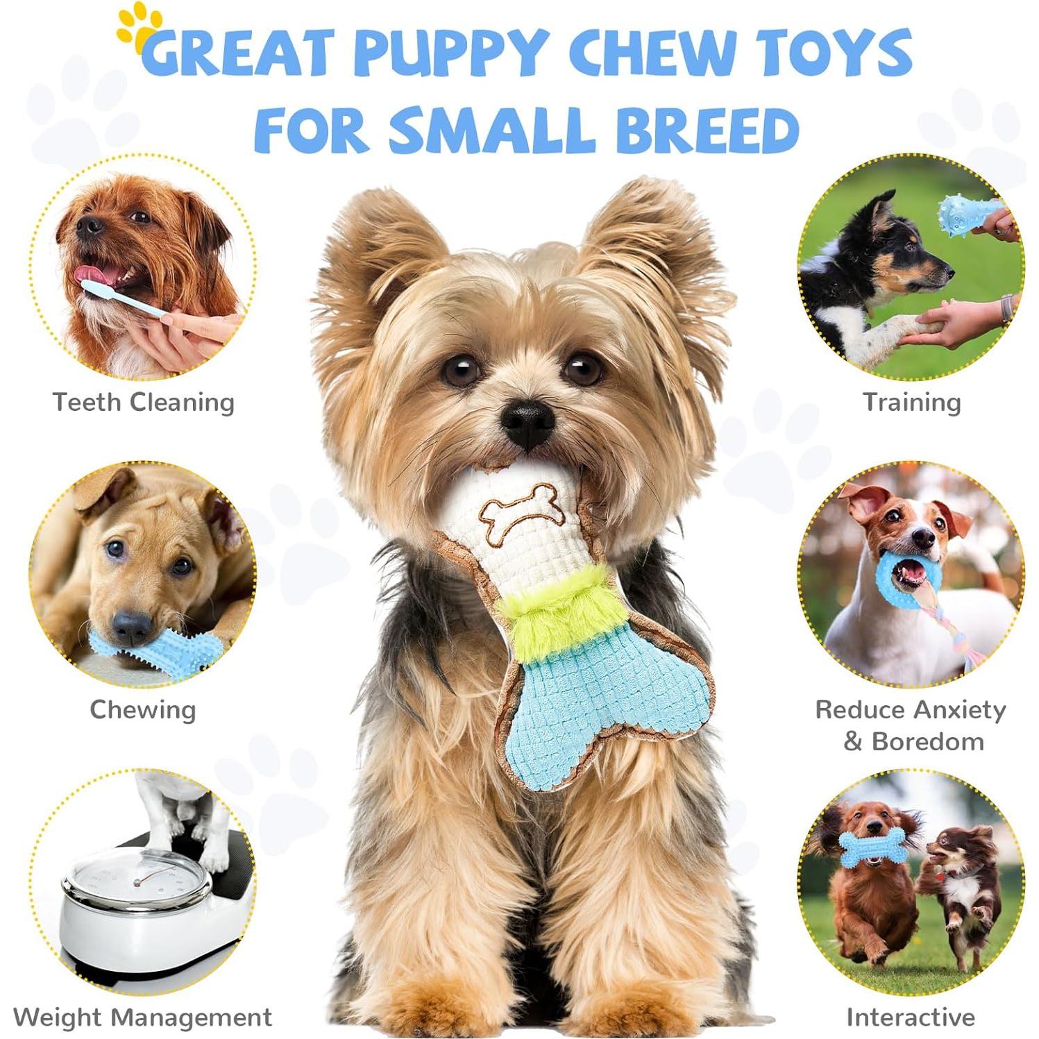 Juguetes de Dentición para Cachorros BAEJMJK 6 Piezas Azul