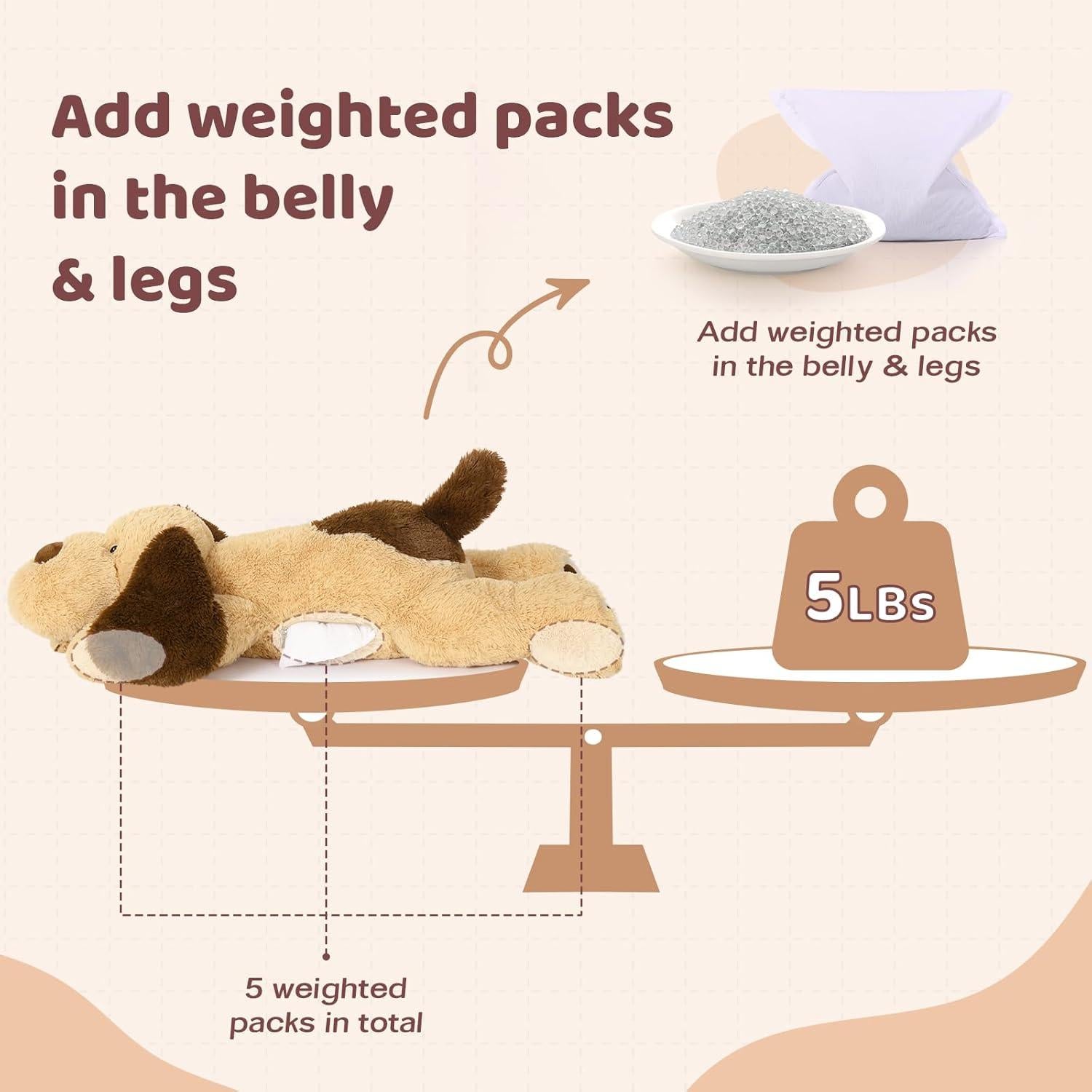 Perro de Peluche Gigante MorisMos 81 cm con Peso 2.27 kg