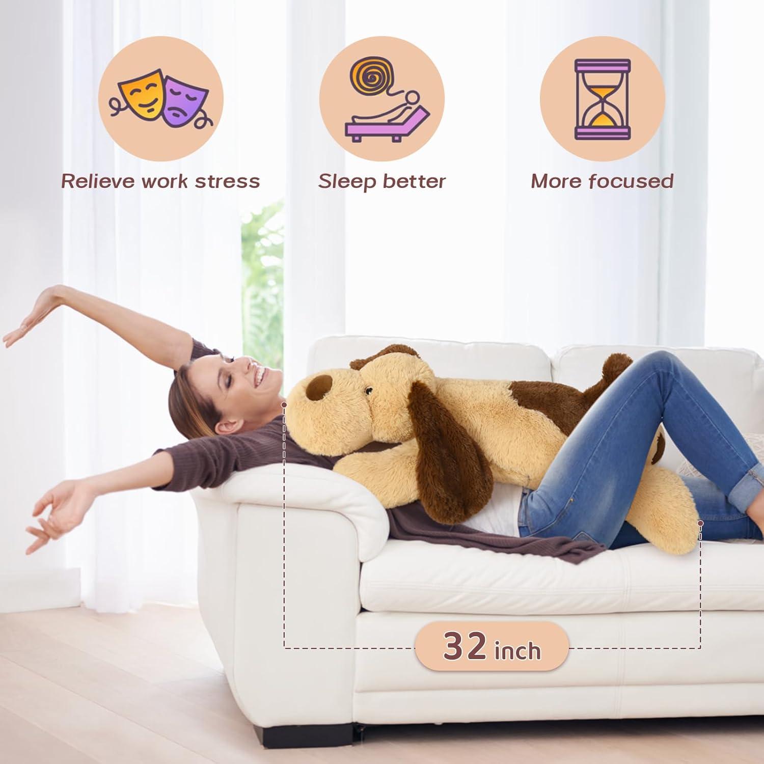 Perro de Peluche Gigante MorisMos 81 cm con Peso 2.27 kg