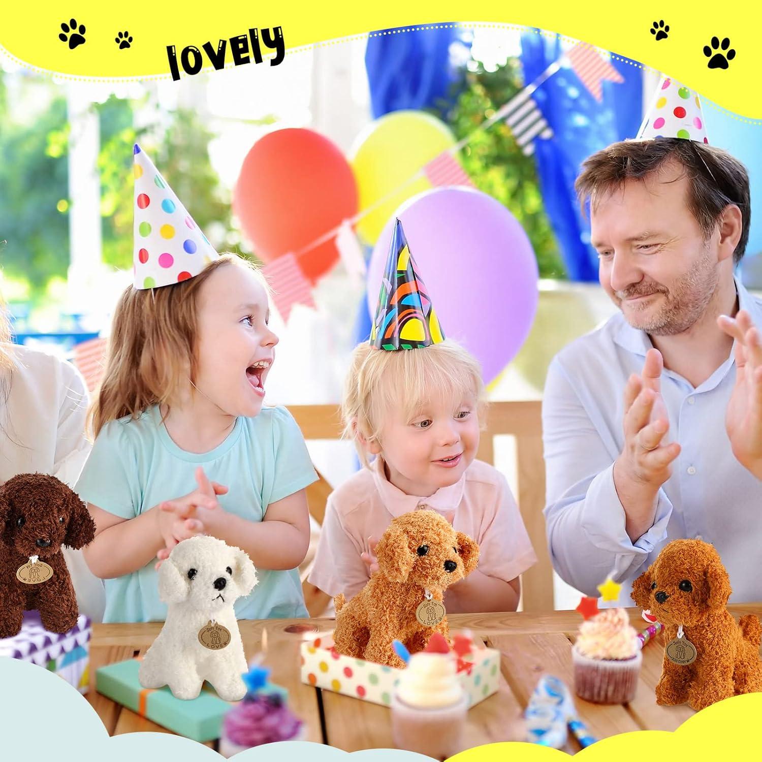 Civaner 4 Pcs Juguete de Peluche Perro 18 cm para Niños