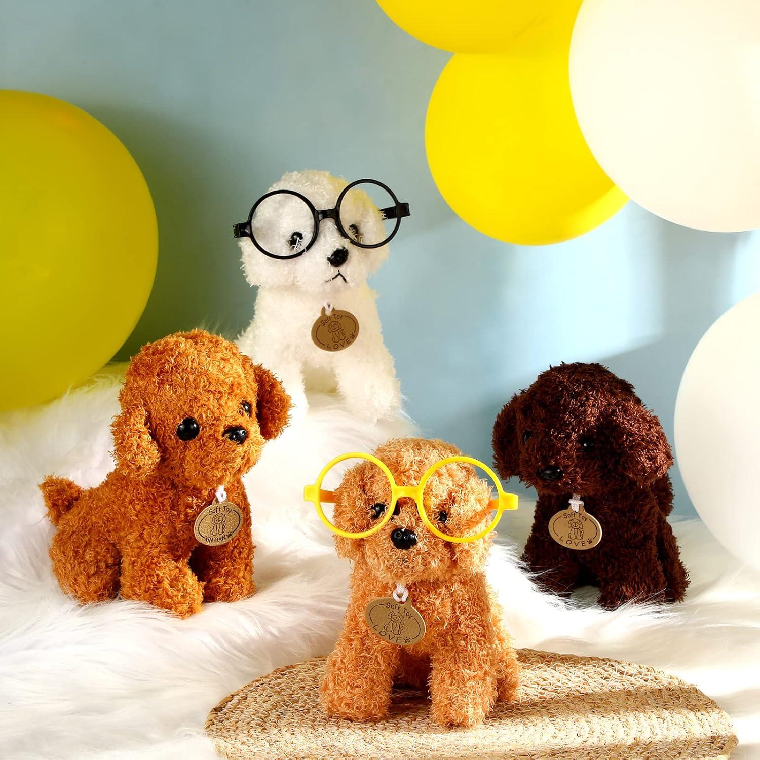 Civaner 4 Pcs Juguete de Peluche Perro 18 cm para Niños