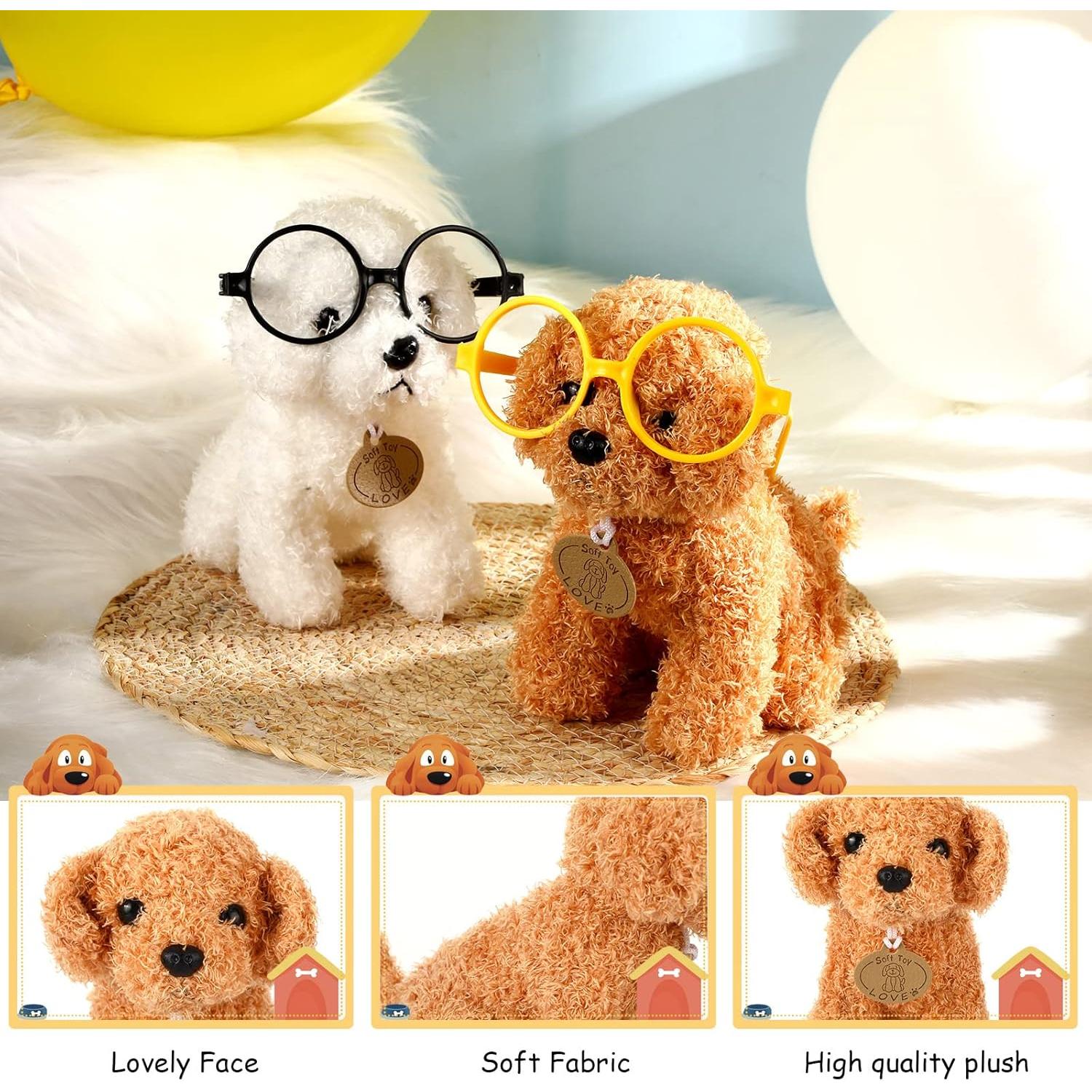 Civaner 4 Pcs Juguete de Peluche Perro 18 cm para Niños