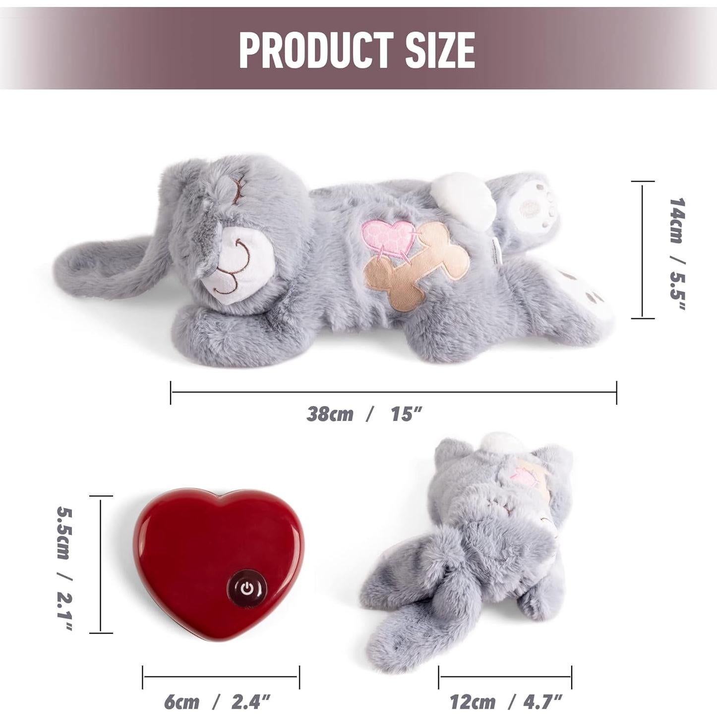 Juguete de Peluche para Perros PetPrime Conejo Gris con Latido