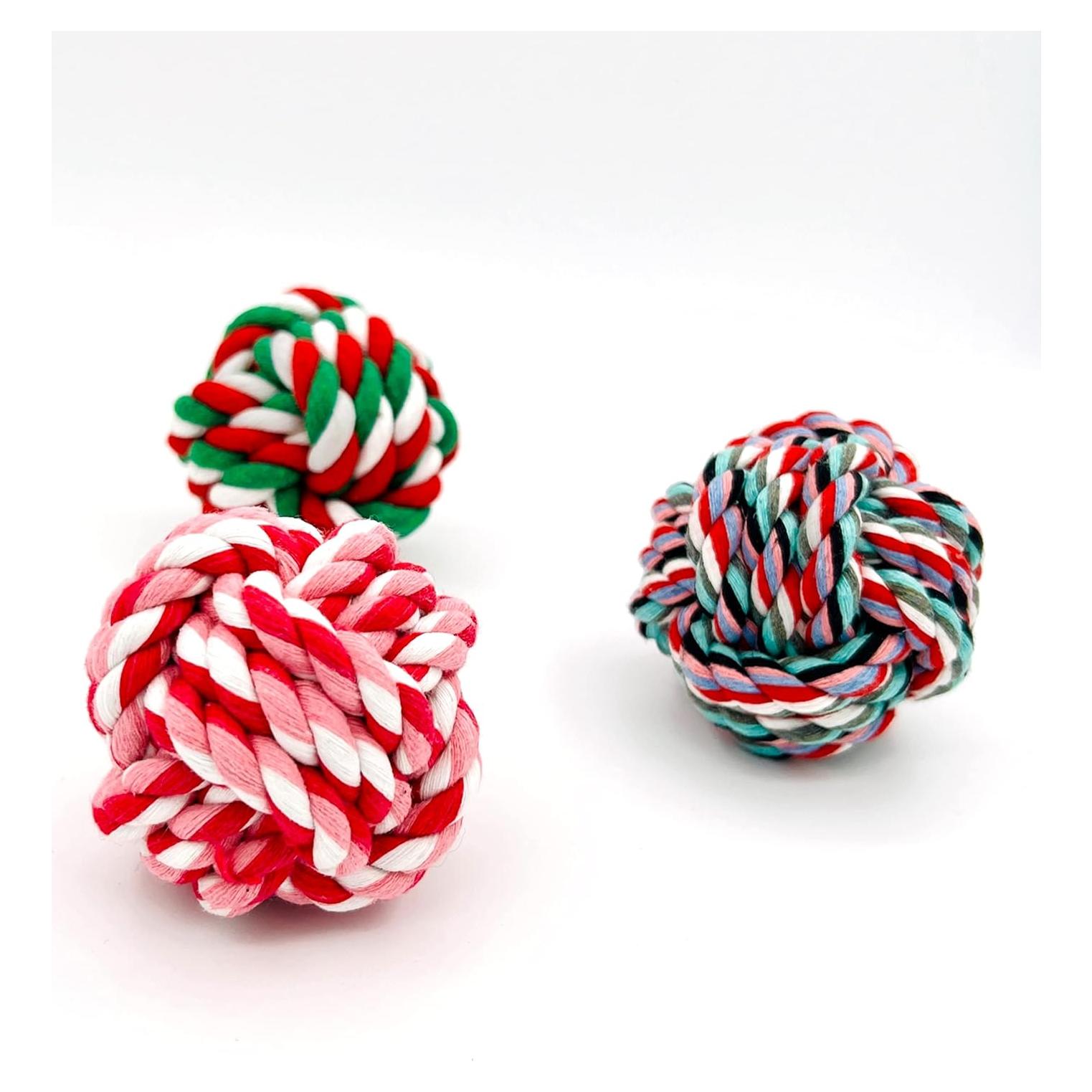 Pelotas de Cuerda para Perros Pequeños YESWOOD - Paquete de 3