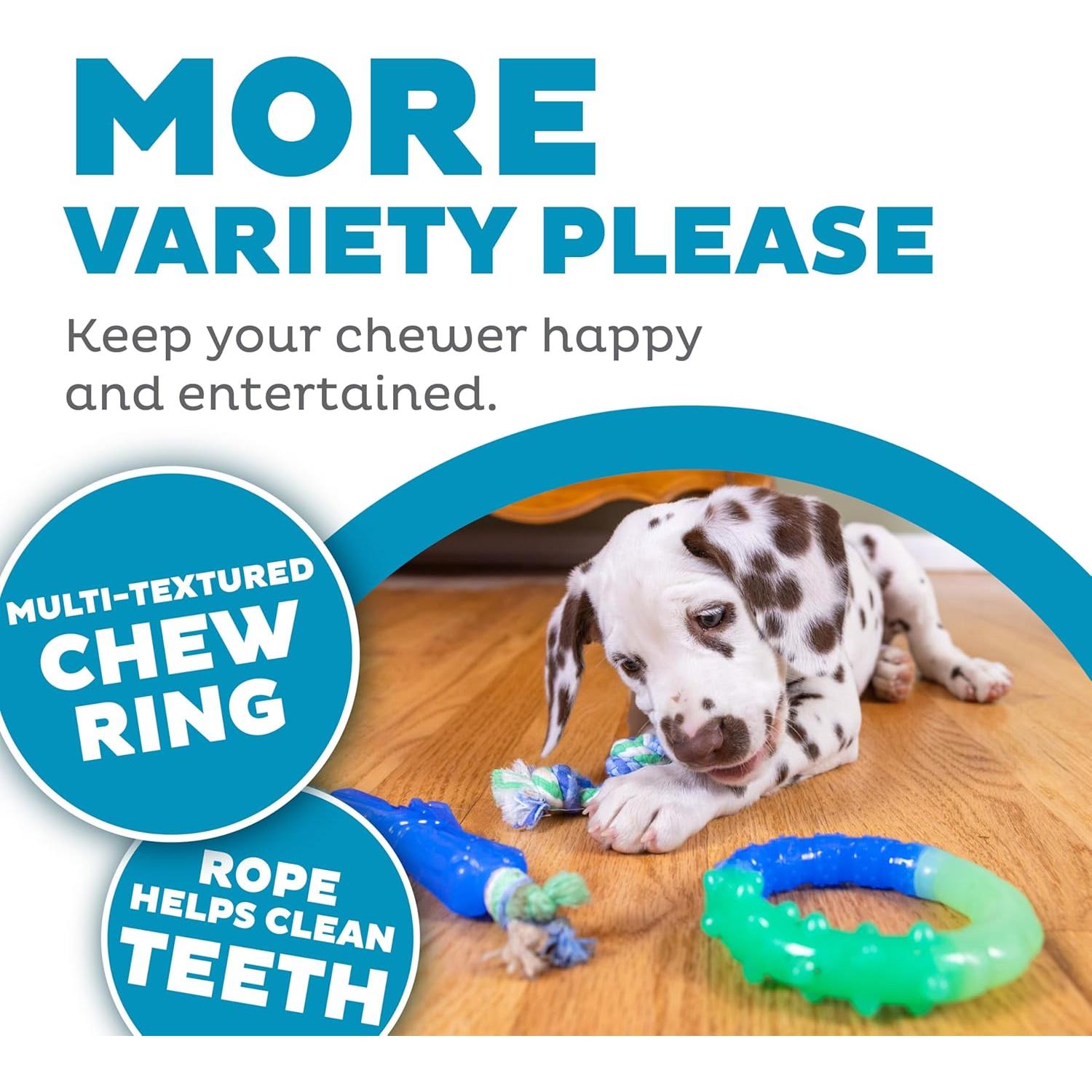 Juguetes de Masticación Dental Orka Puppy Outward Hound - 3 Piezas