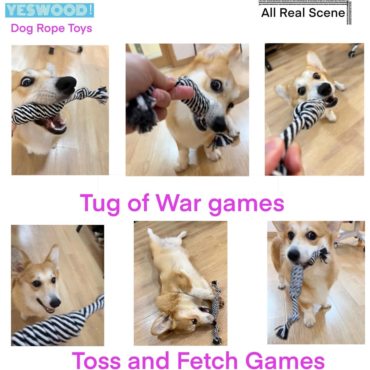 Juguetes de Cuerda para Perros YESWOOD! 4-Pack 28cm