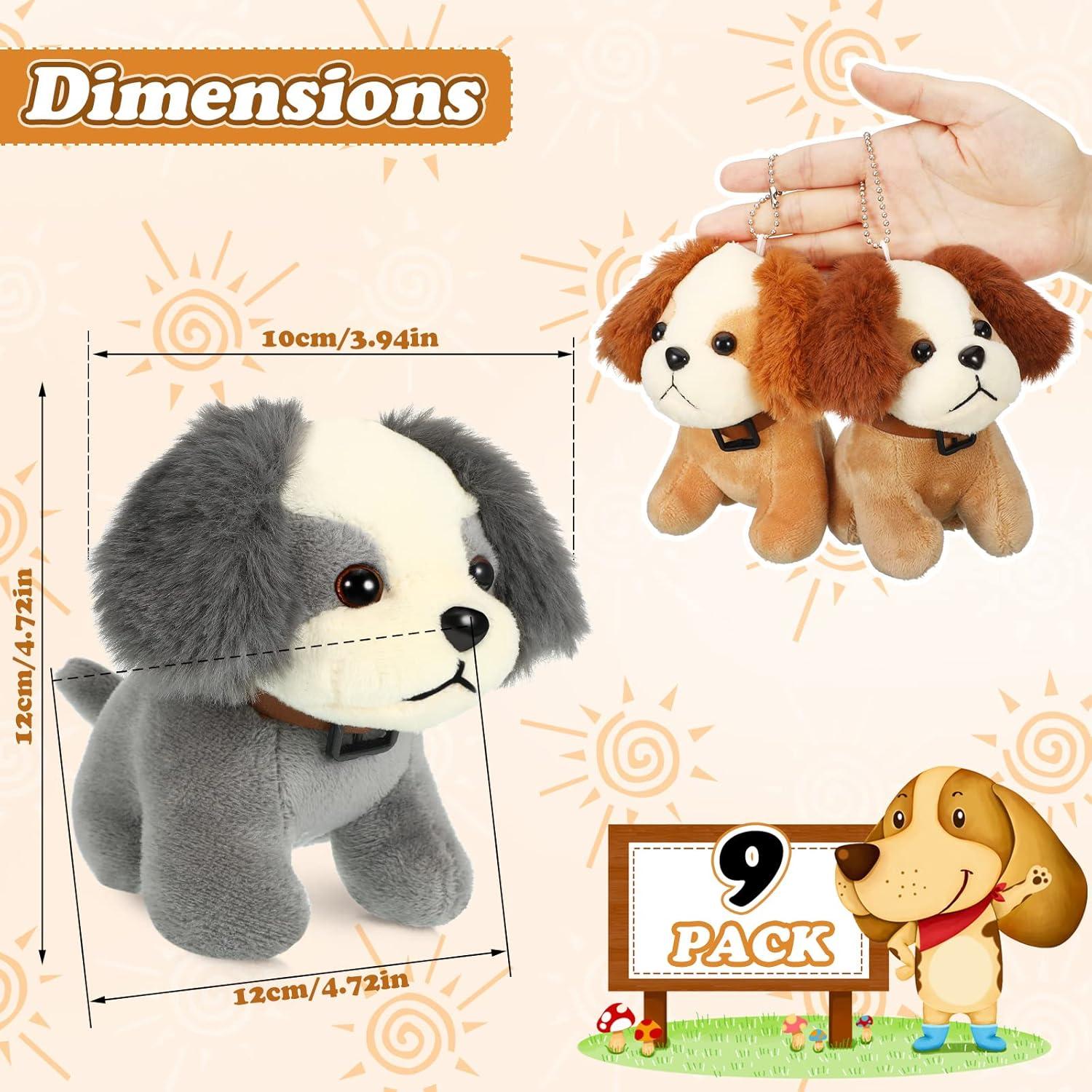 Sumind 9 Piezas Mini Perros de Peluche Suaves 12 cm