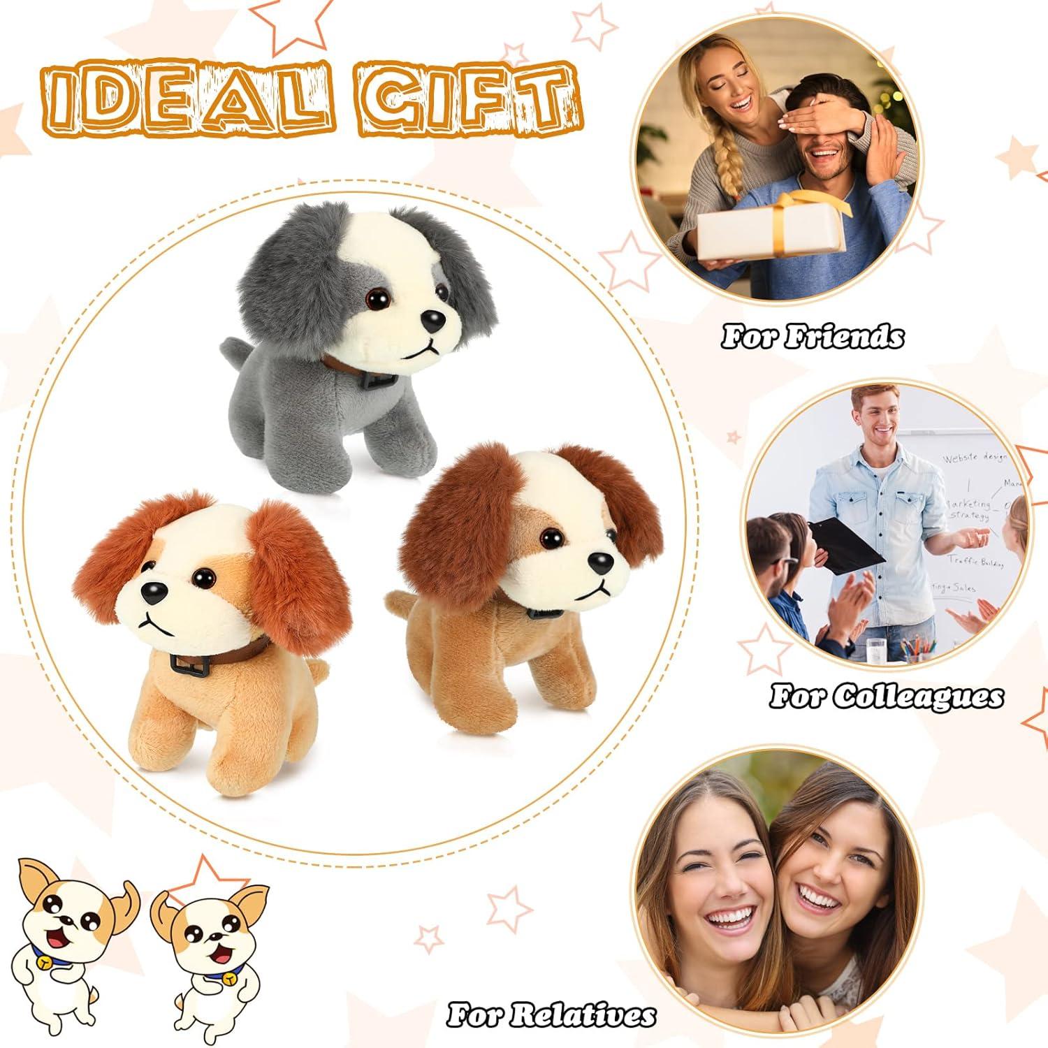 Sumind 9 Piezas Mini Perros de Peluche Suaves 12 cm