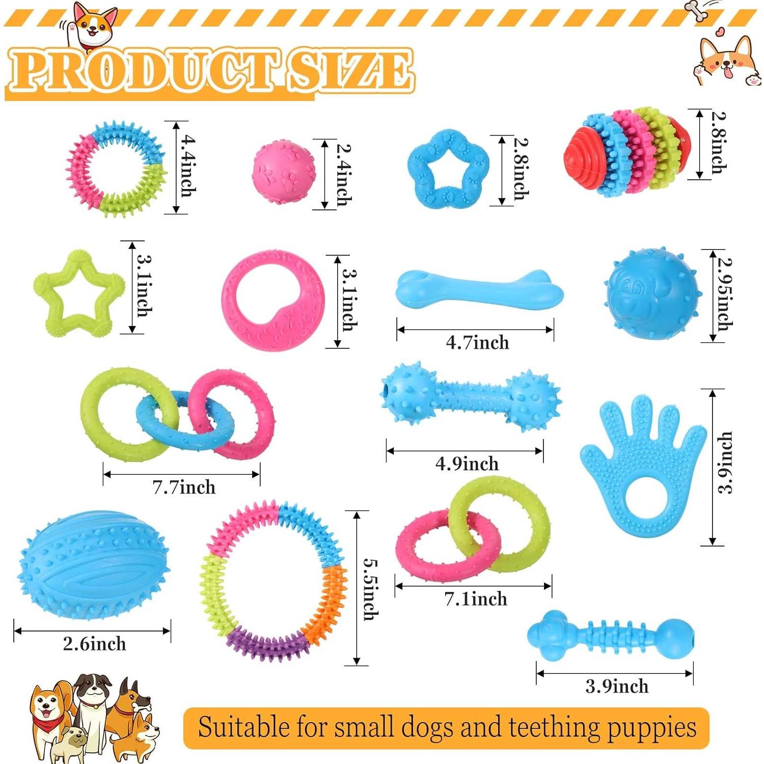 Paquete de 50 Juguetes para Cachorros Jenaai - Dentición y Ansiedad