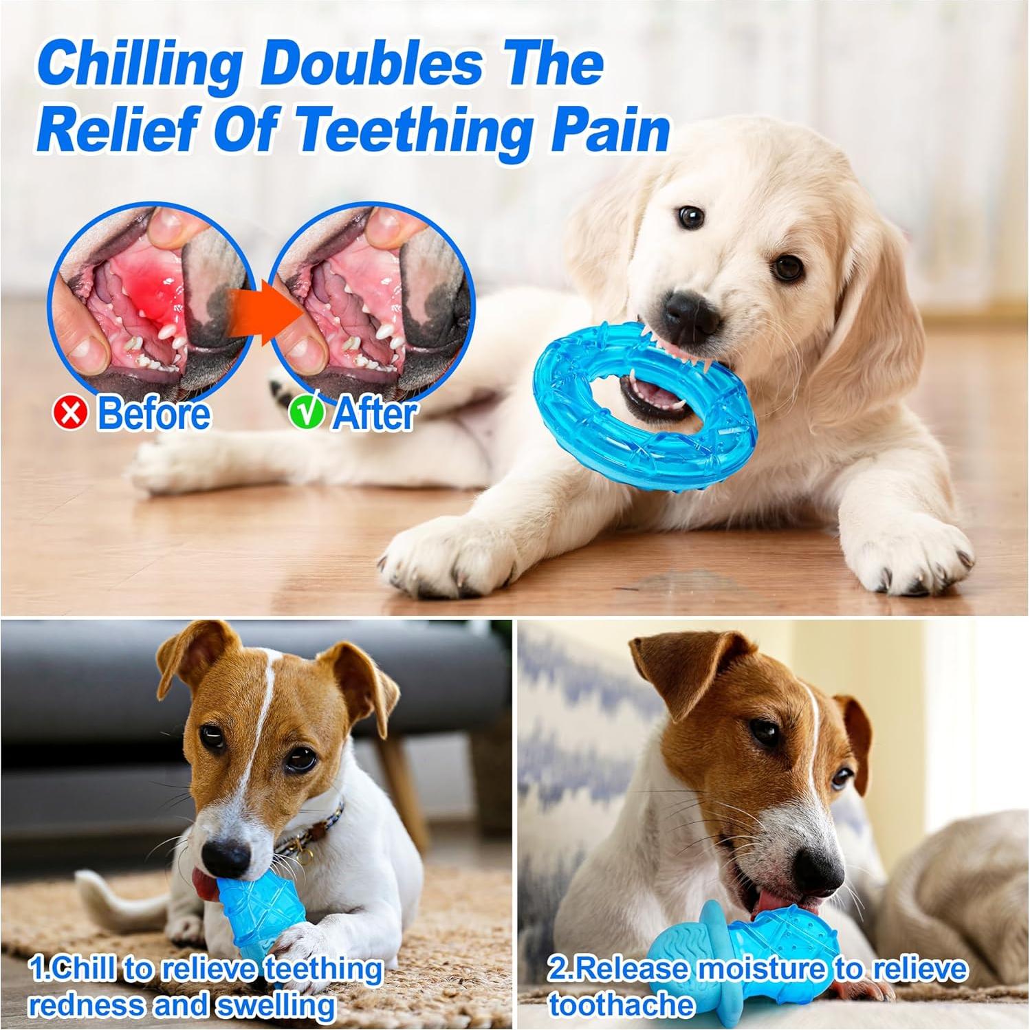 Paquete de 3 Juguetes Congelables para Cachorros ADDPETS