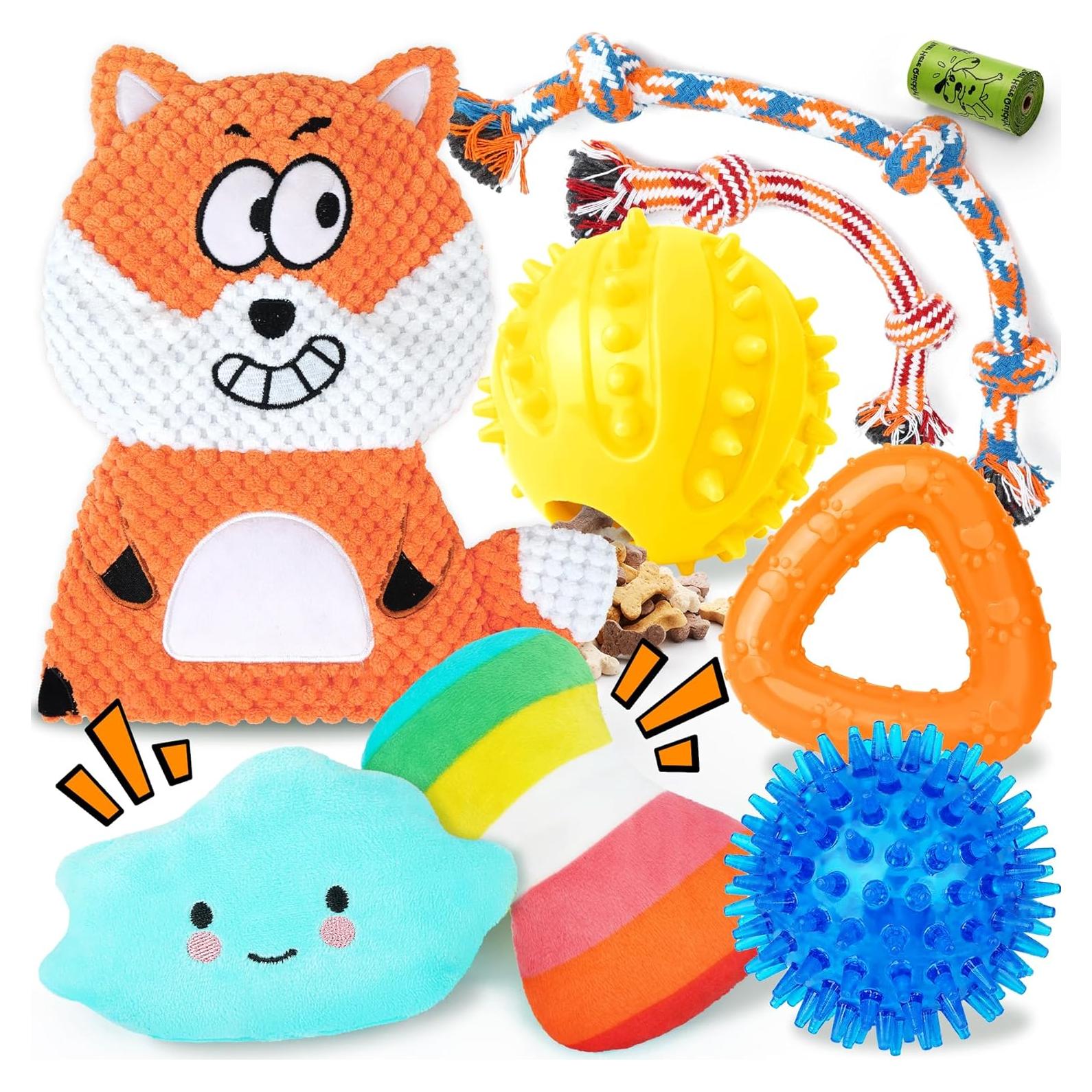 Paquete de 9 Juguetes para Cachorros Zeaxuie - Masticar y Dentición