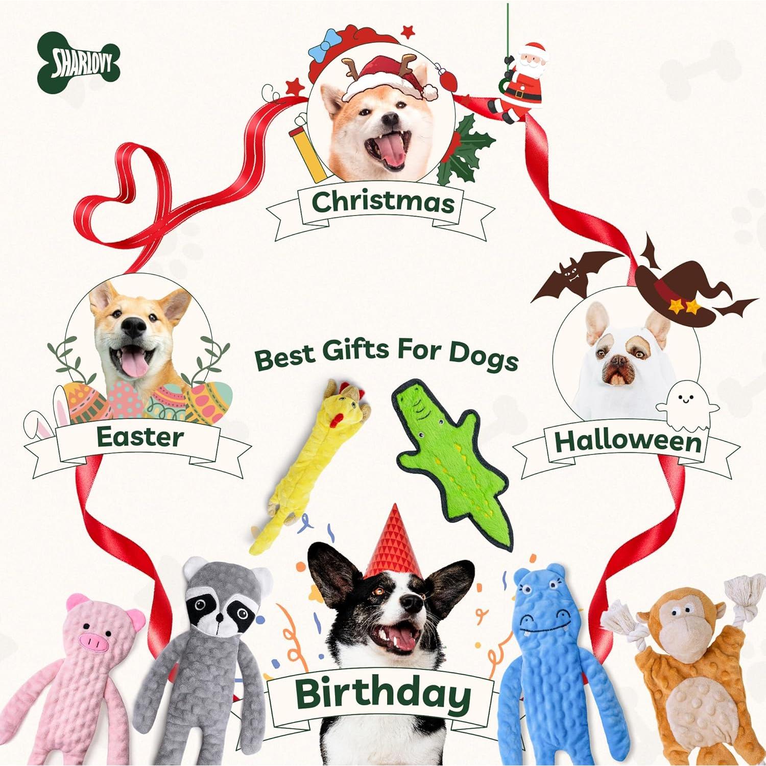 Juguete para Perros SHARLOVY Crinkle Squeaky 25.4 cm