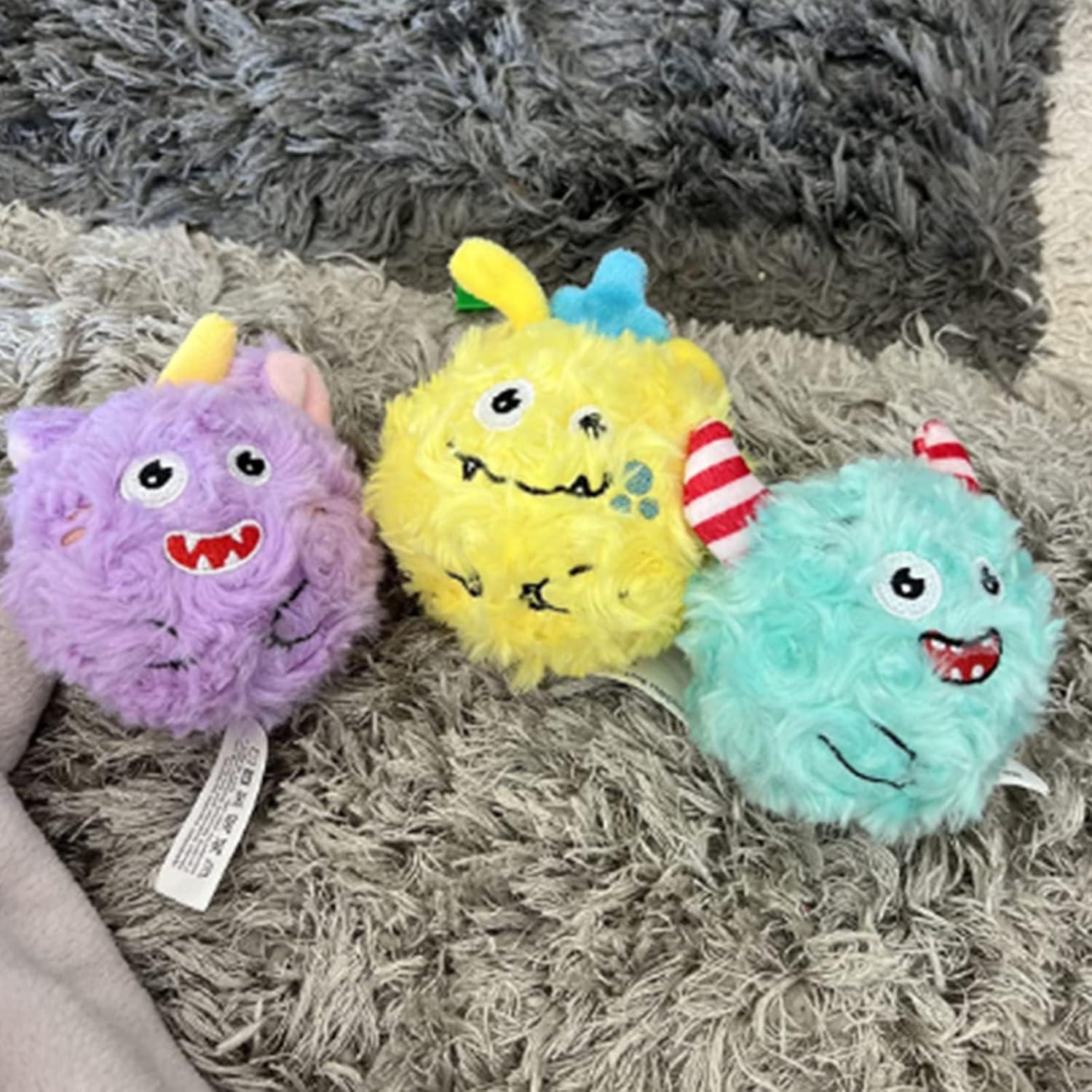 Set de 3 Pelotas Squeaky DKING para Perros Pequeños y Medianos