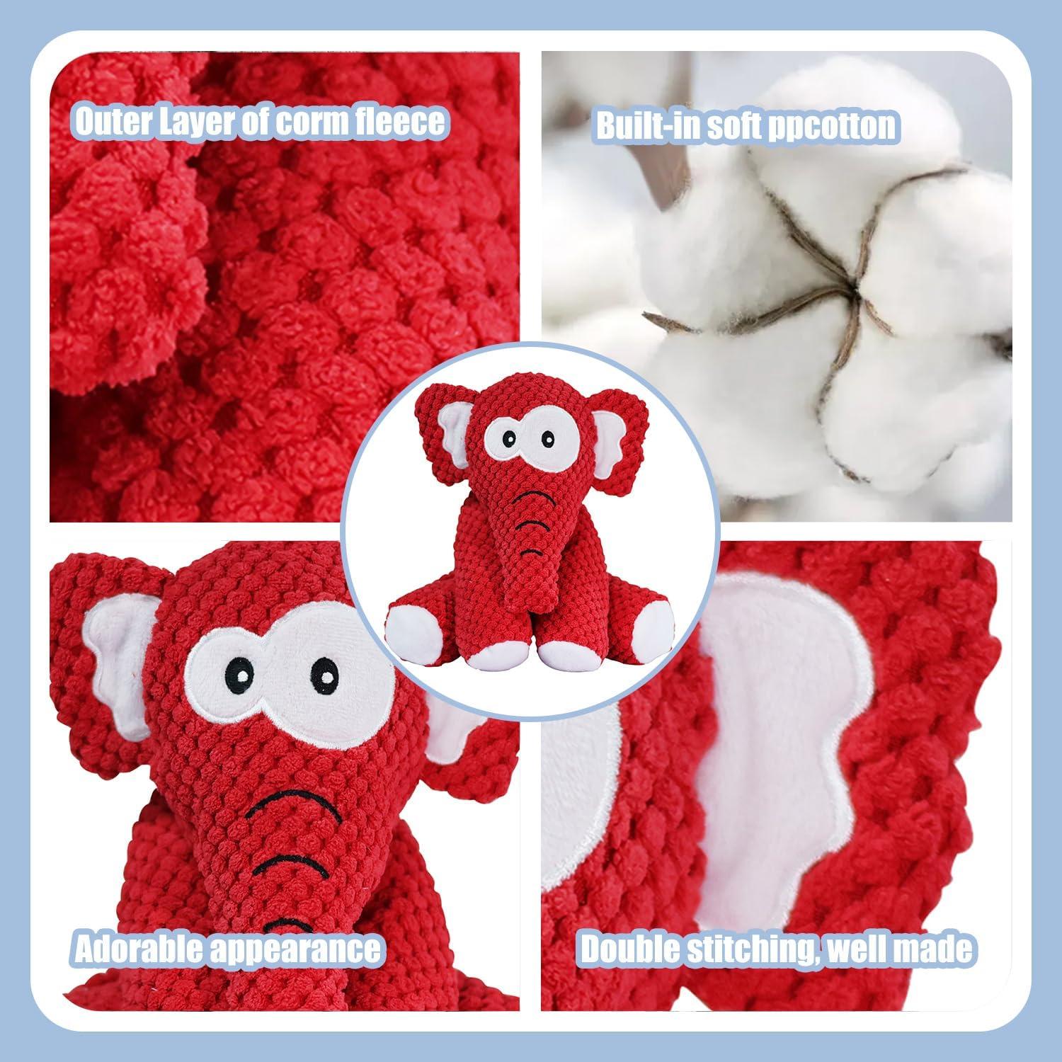 Juguete de Peluche Squeaky para Perros Bzonsmart Elefante