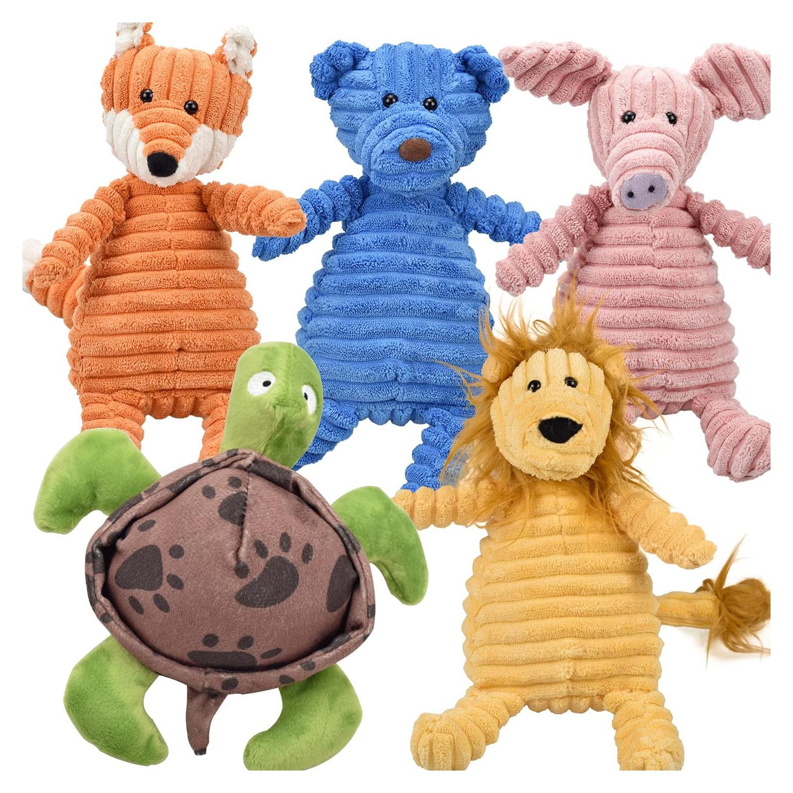 Paquete de 5 Juguetes de Peluche Squeaky LECHONG para Perros