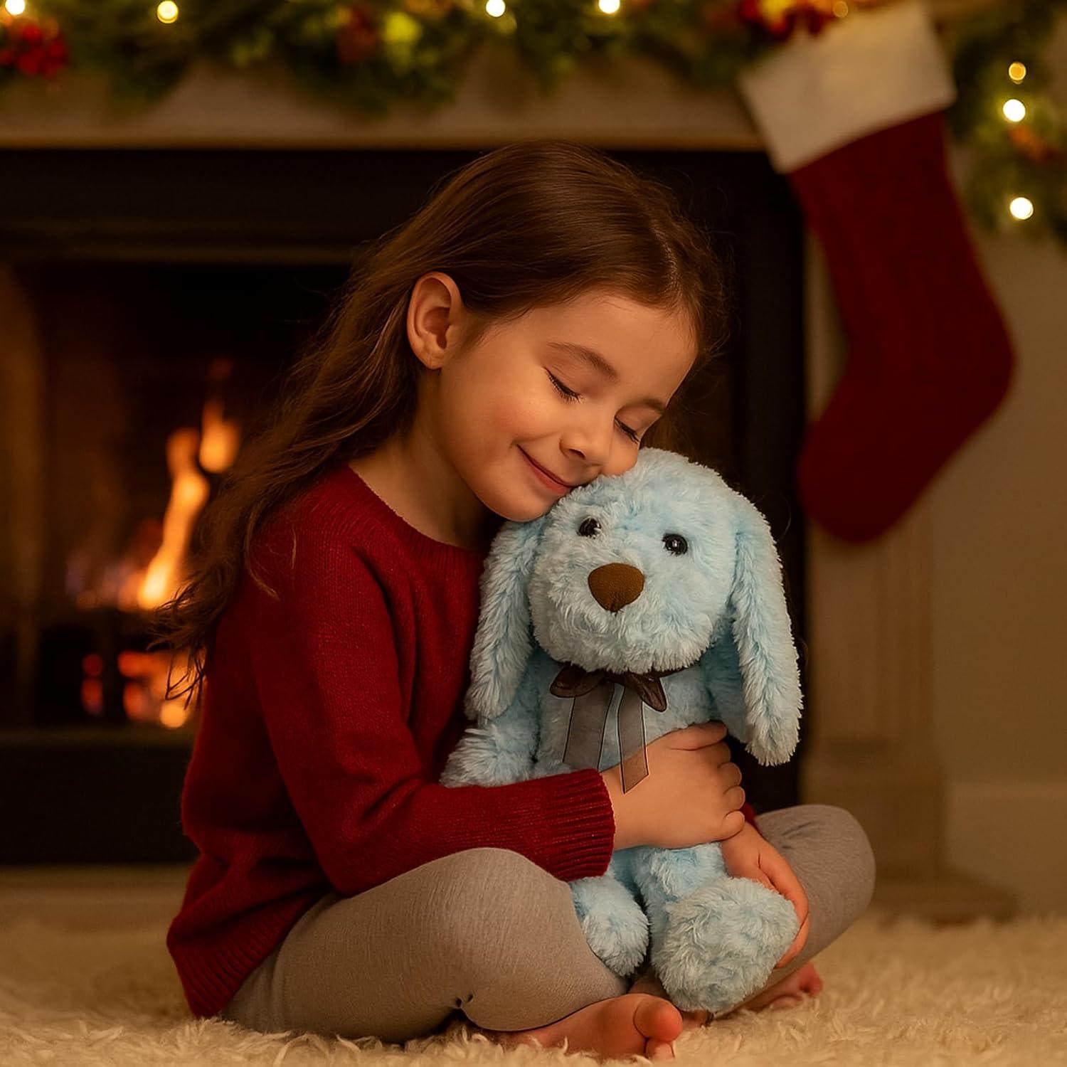 Perrito de Peluche Goldendoodle Azul 30 cm WEIGEDU