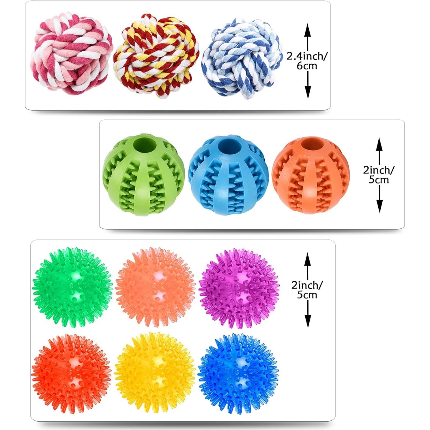 Pelotas de Juguete para Perros Pequeños Koyukuk - Paquete de 12