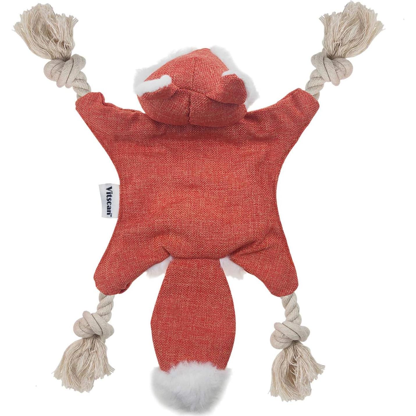 Juguete para Perro Zorro Vitscan con Squeaker y Cuerda 27cm