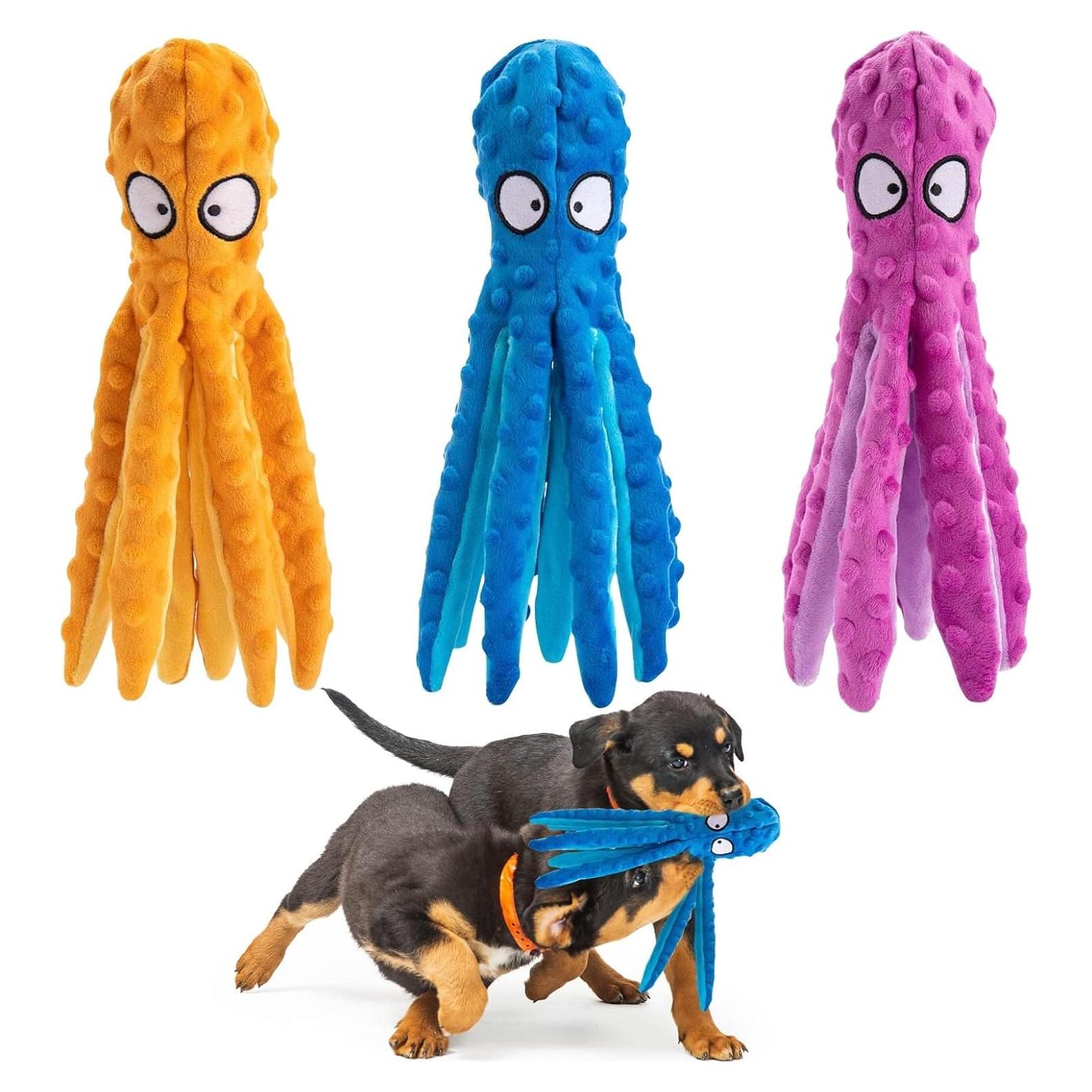 Juguetes para Perros Alphatool - 3pcs Pulpo Suave 32cm