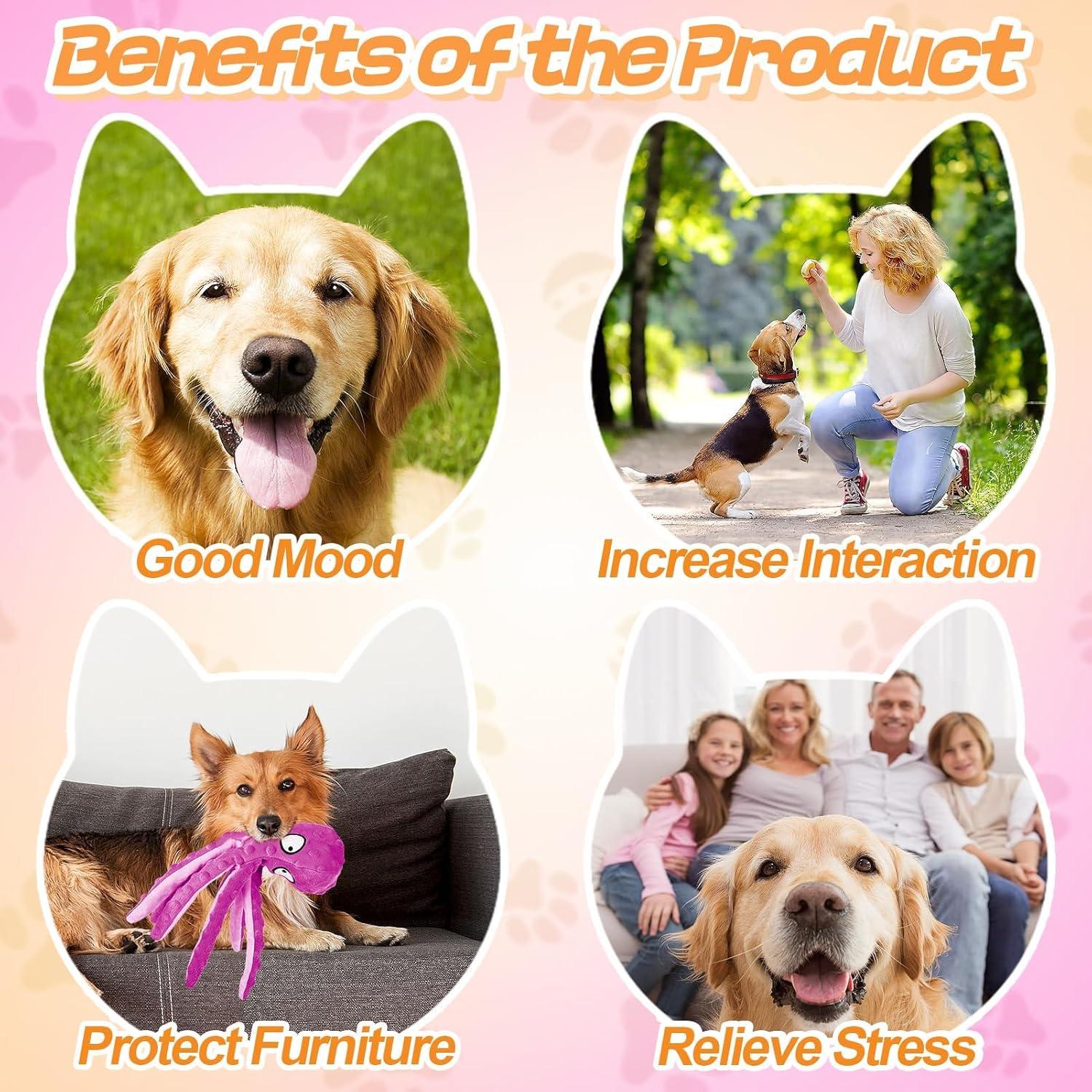 Juguetes para Perros Alphatool - 3pcs Pulpo Suave 32cm