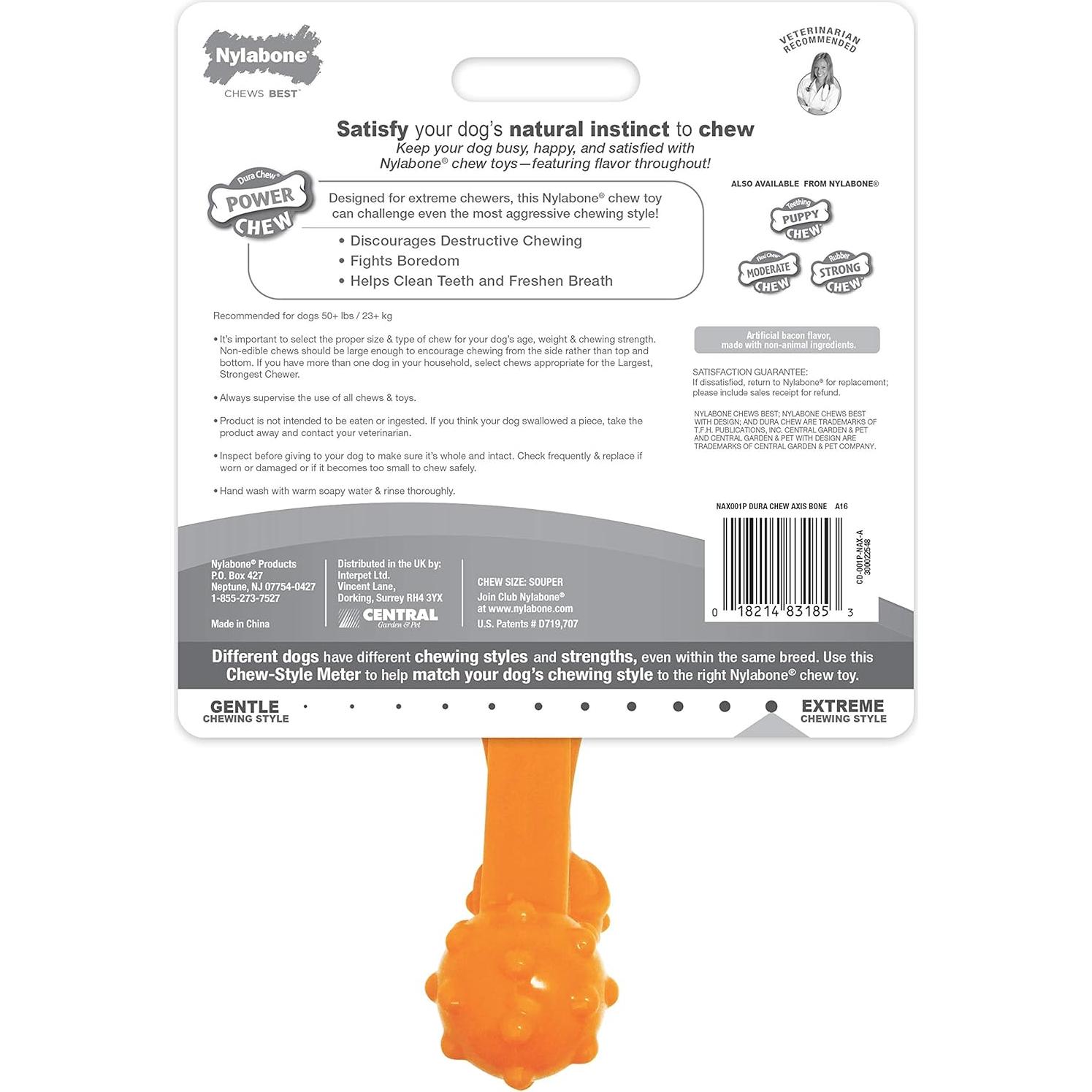 Juguete de Masticar Nylabone Power Chew Sabor Tocino X-Large