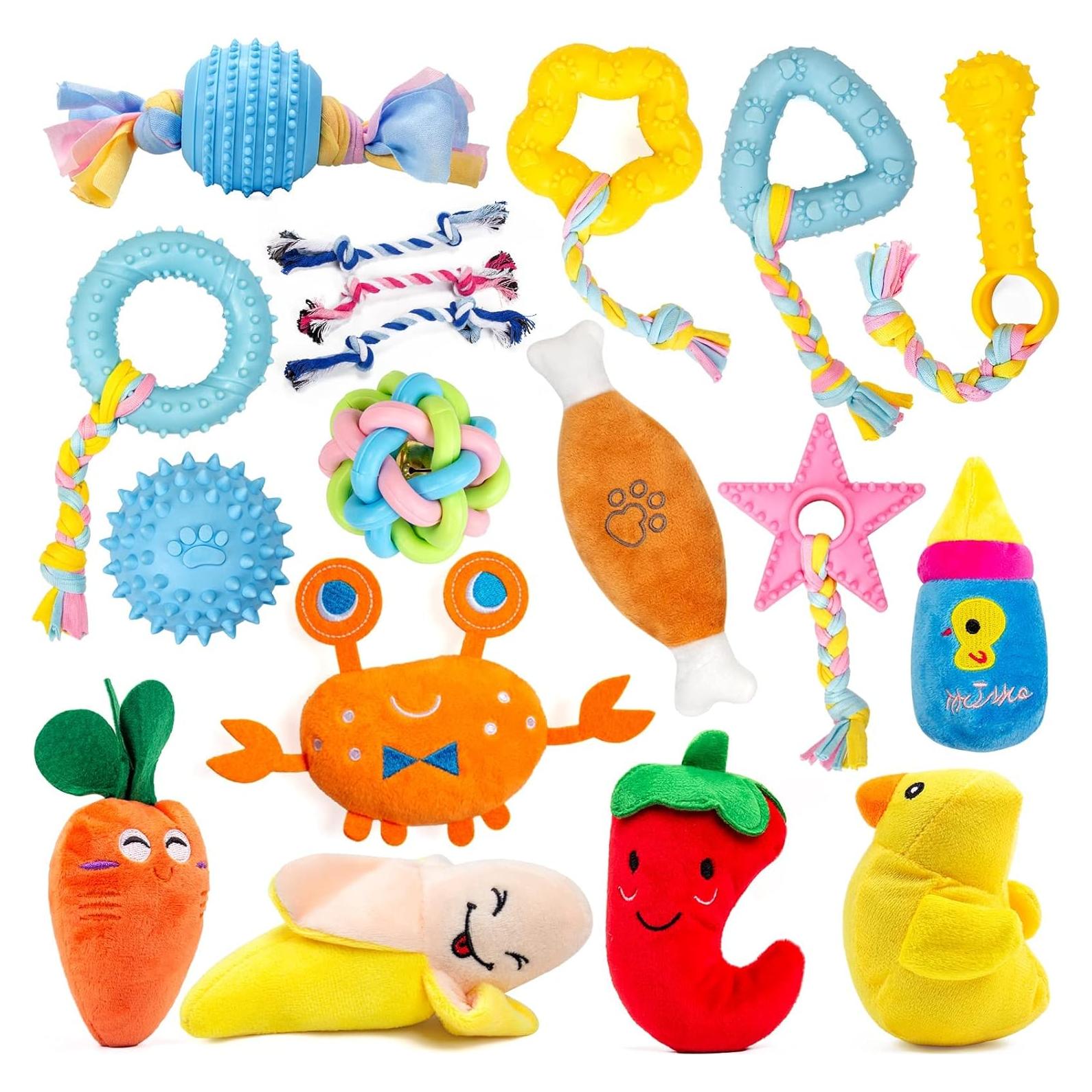 Juguetes para Perros Pequeños Bestdoggo 18 Piezas Seguros