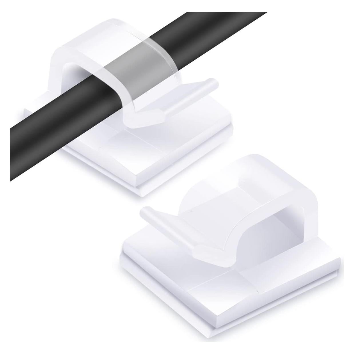 60 Clips de Cable Adhesivos KGROTE para Organización