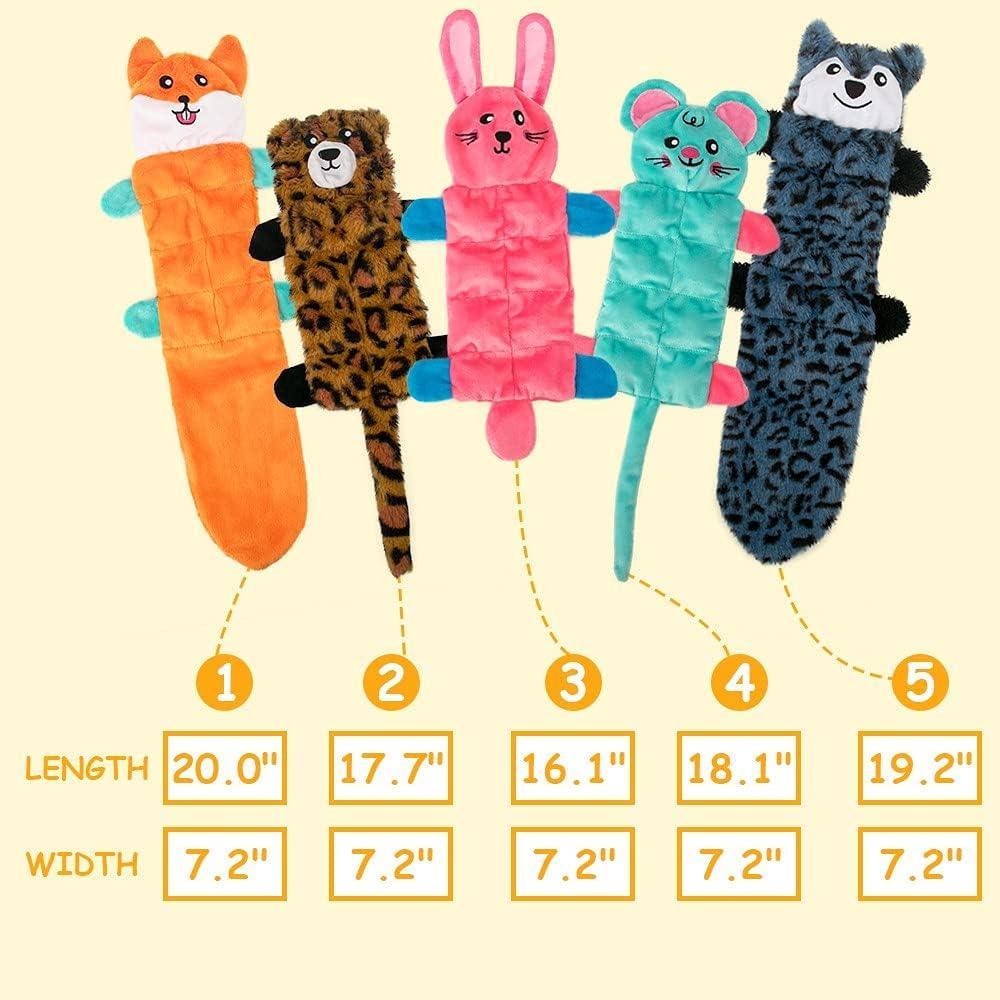 Juguete para Perros AWOOF - Paquete de 5 Animales Chirriantes