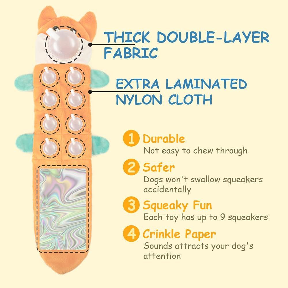 Juguete para Perros AWOOF - Paquete de 5 Animales Chirriantes