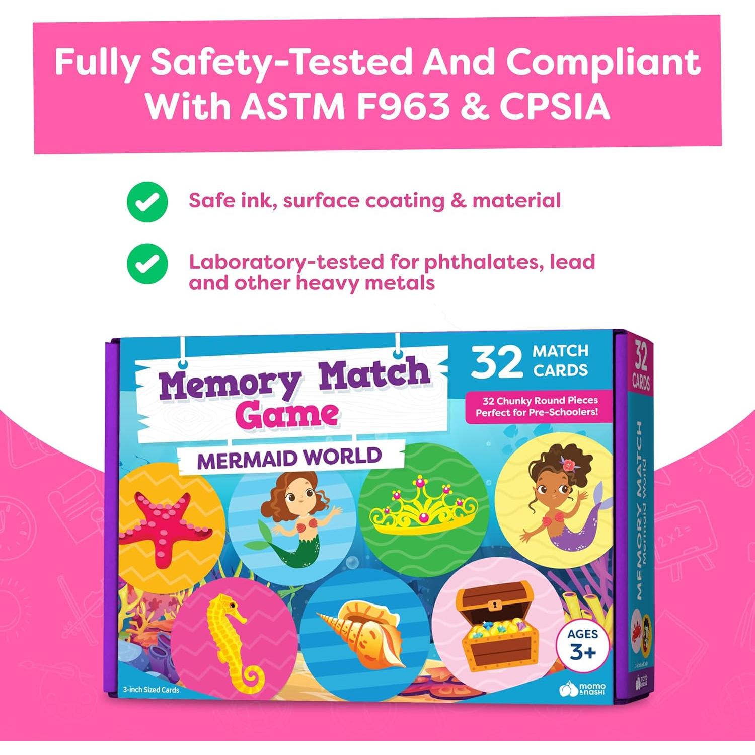 Juego de Memoria Sirena Momo & Nashi 32 Piezas 4-6 Años