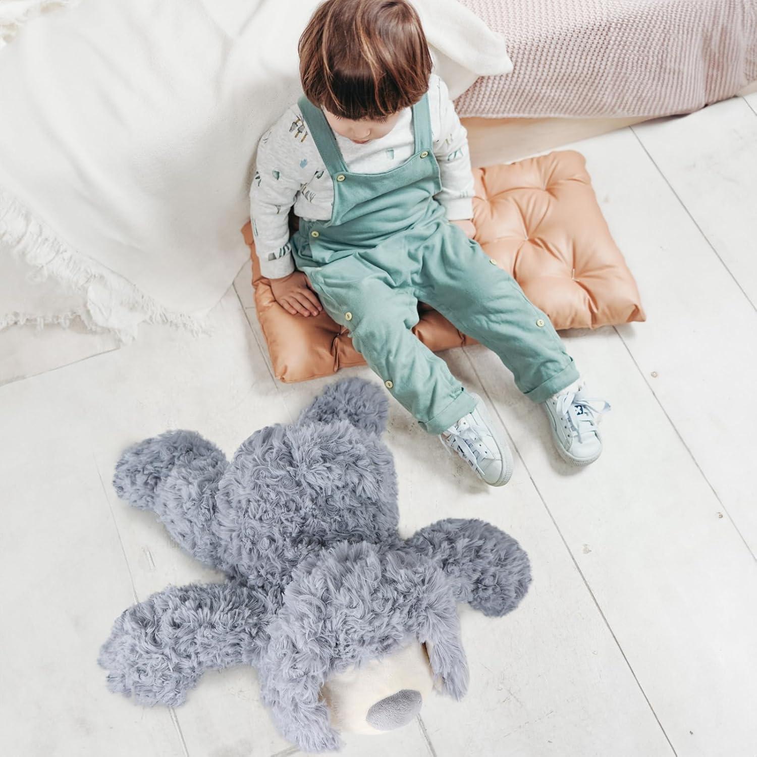 Juguete de Peluche Perro Cachorro Sonriente WEIGEDU 45 cm Gris