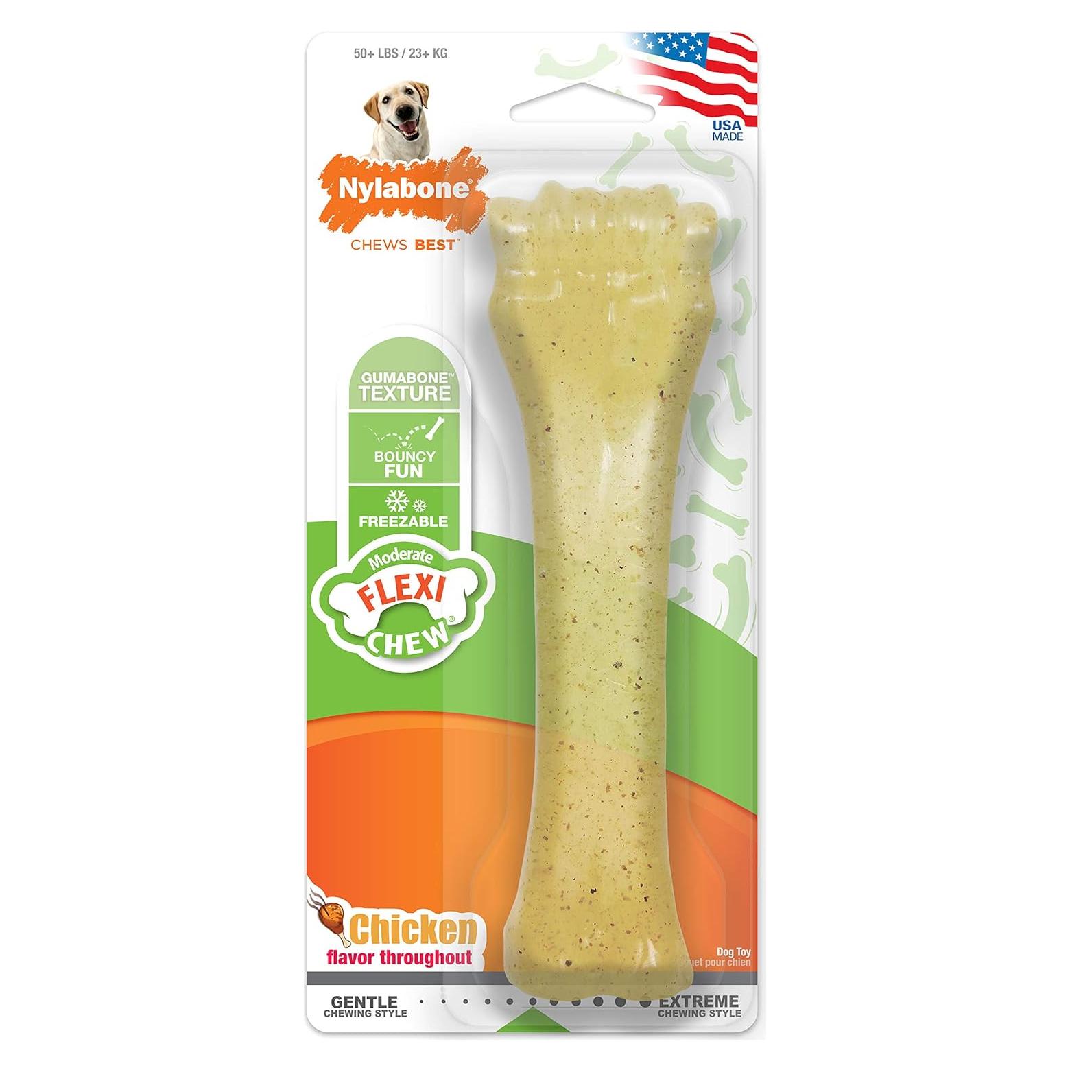 Juguete de Masticar Nylabone Flexi Hueso Sabor Pollo XL 22.68 kg