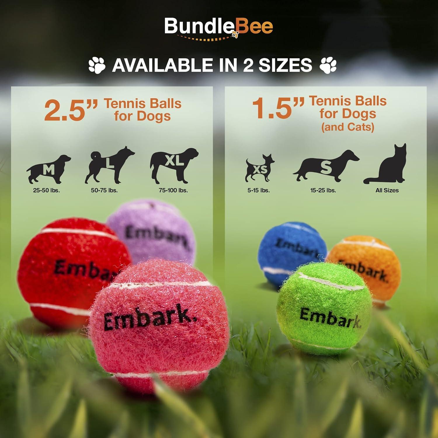Pelotas de Tenis Mini Squeaky BundleBee - 6 Unidades 3.81 cm