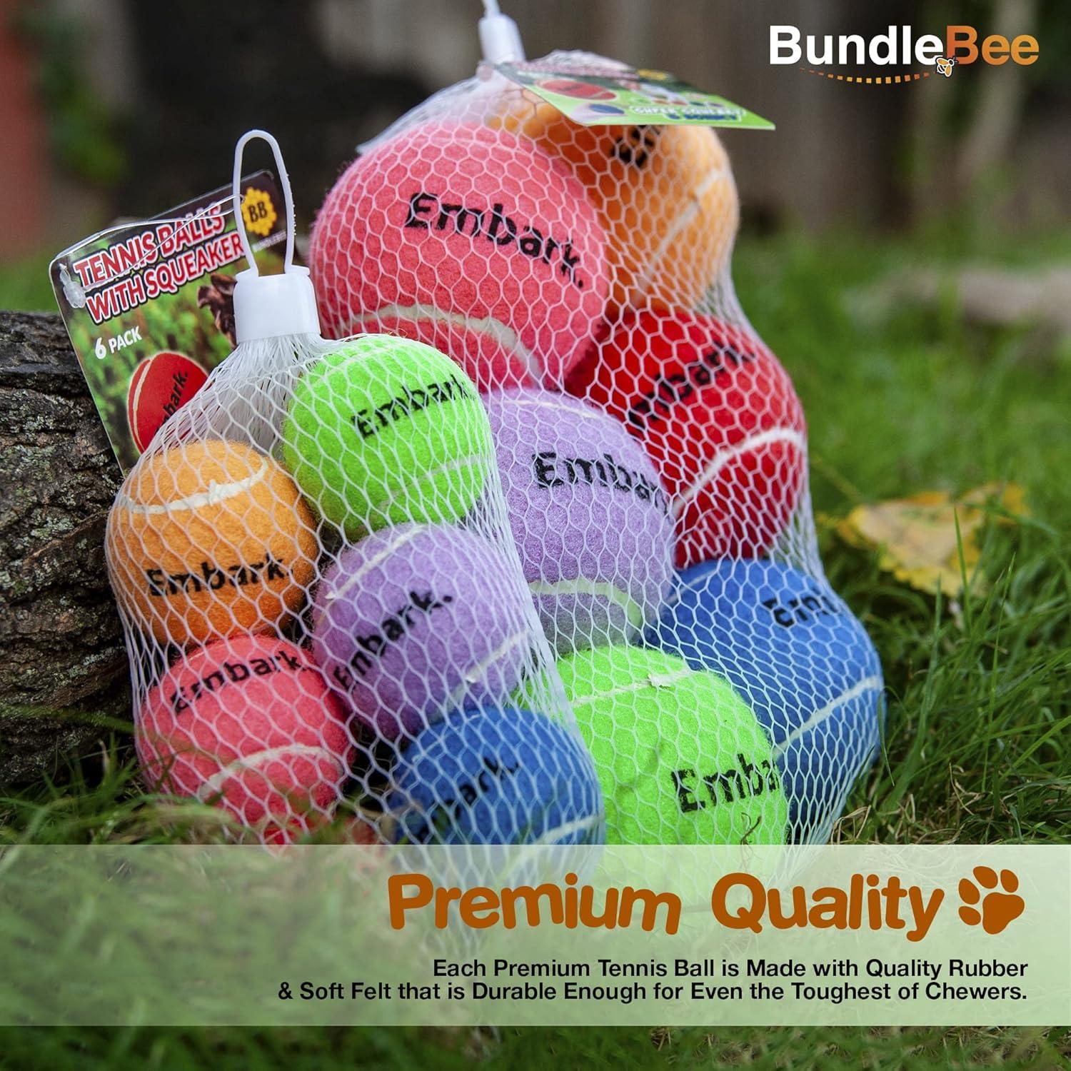 Pelotas de Tenis Mini Squeaky BundleBee - 6 Unidades 3.81 cm