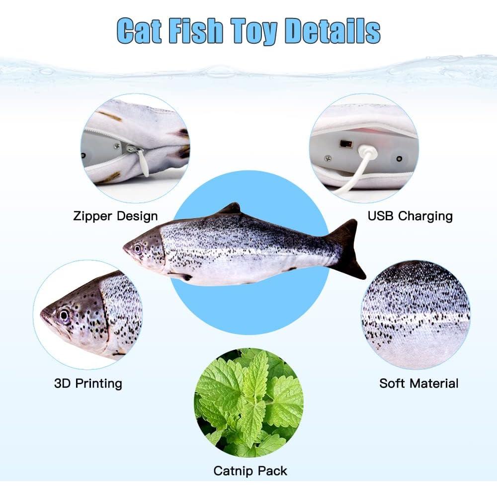 Juguete Interactivo para Gatos TOOGE Pez Movible 22.86cm