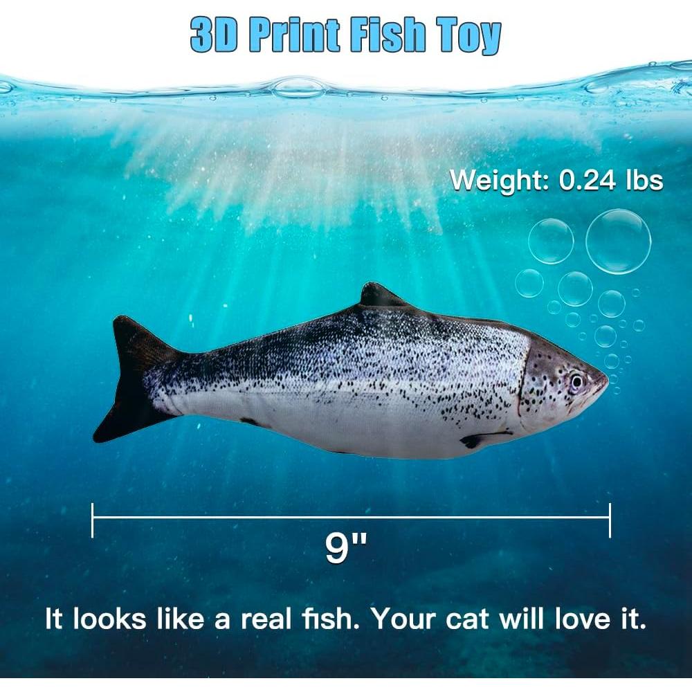 Juguete Interactivo para Gatos TOOGE Pez Movible 22.86cm