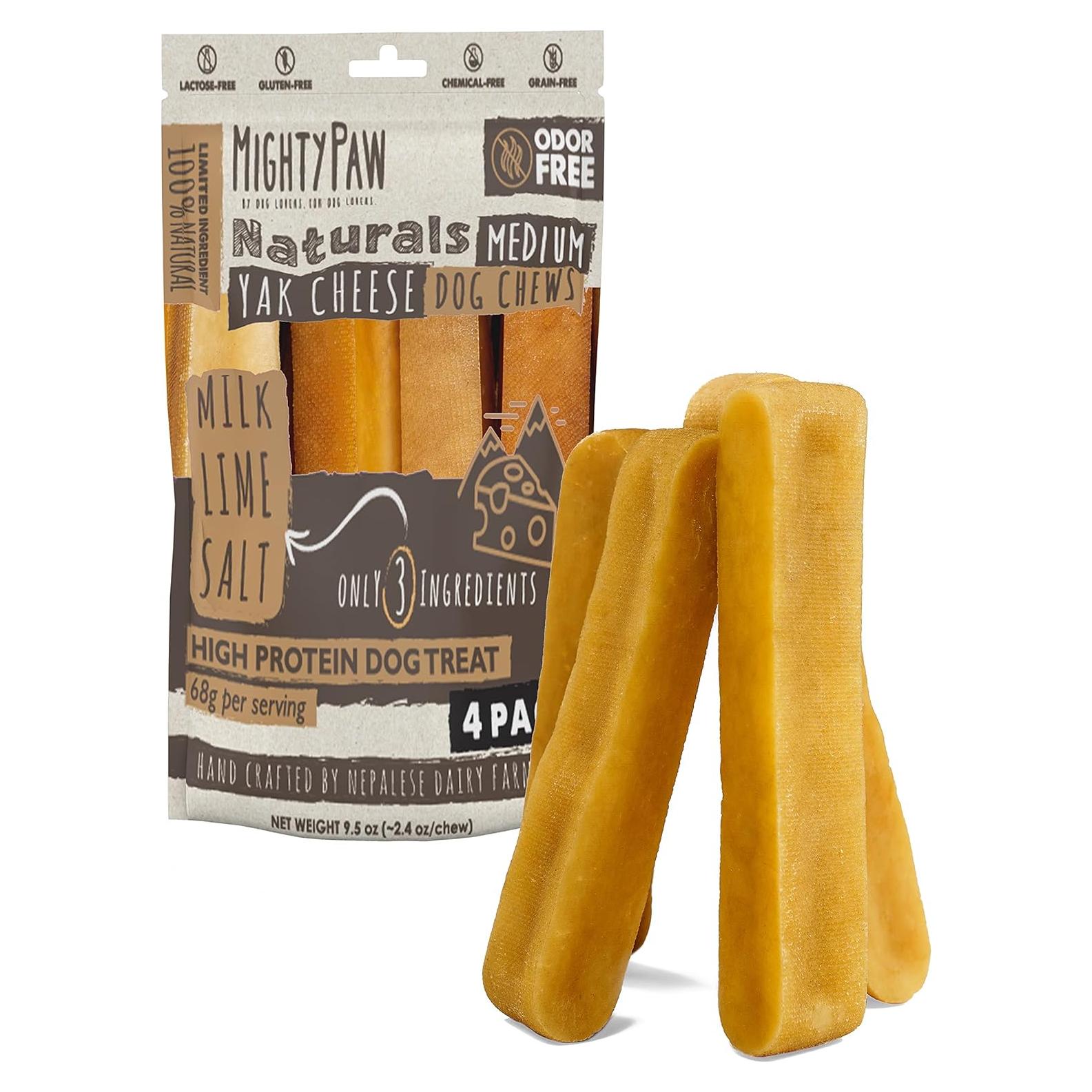 Mighty Paw Palitos de Queso para Perros Medianos - 4 Paquete