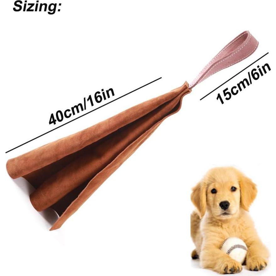 Juguete de tira para perros Lifeunion de cuero y nylon 40 cm