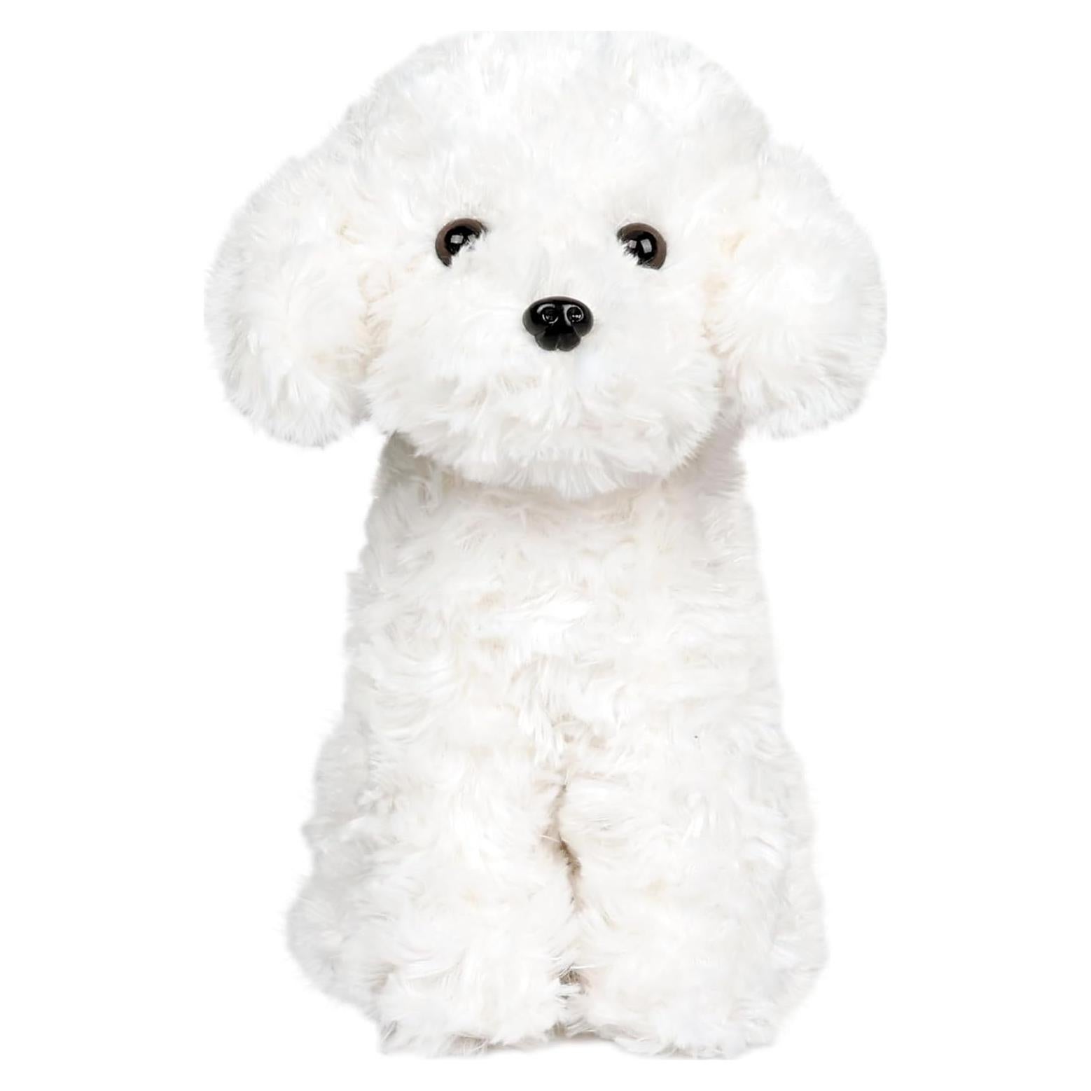 Perro de Peluche Poodle Blanco WEIGEDU 32 cm Juguete Infantil