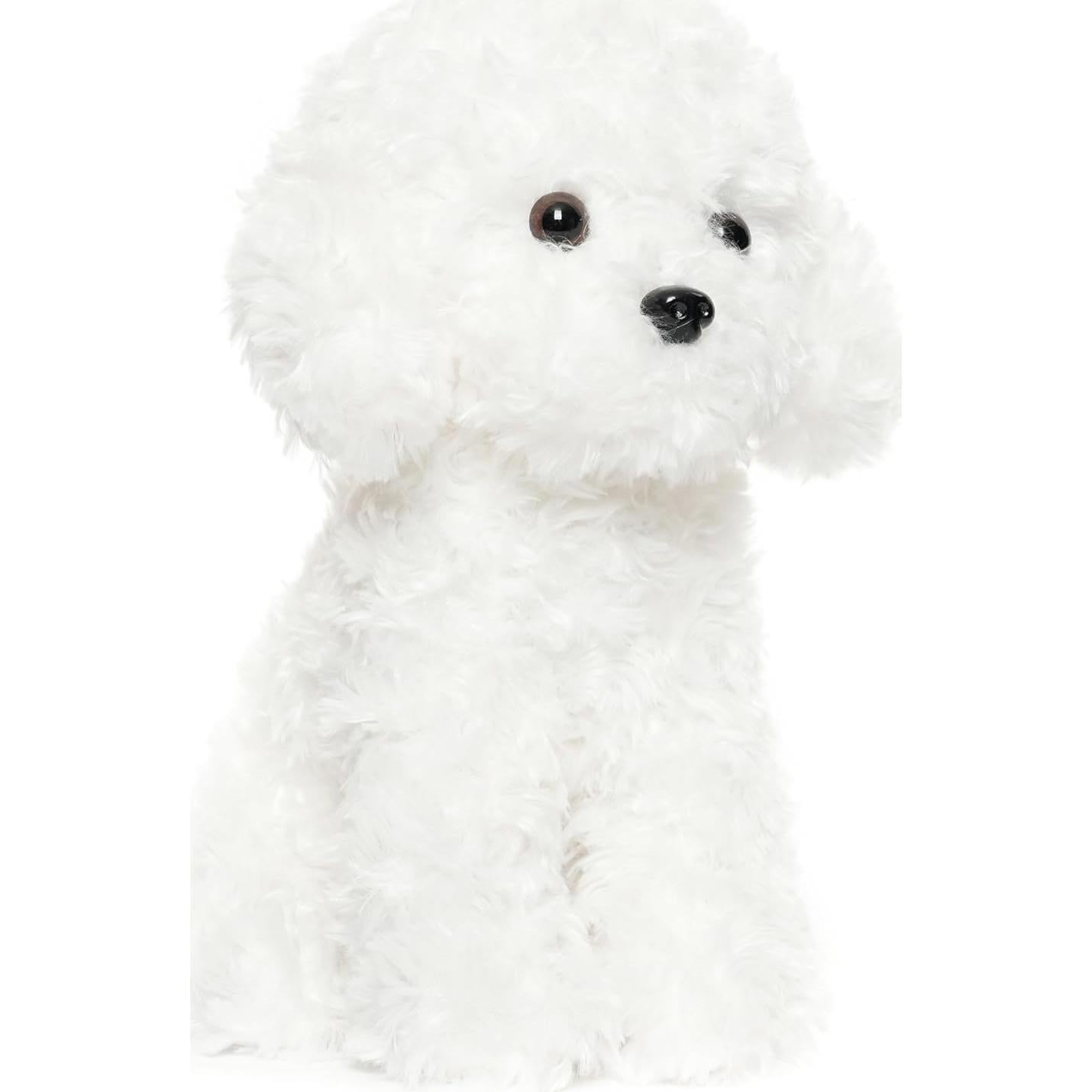 Perro de Peluche Poodle Blanco WEIGEDU 32 cm Juguete Infantil