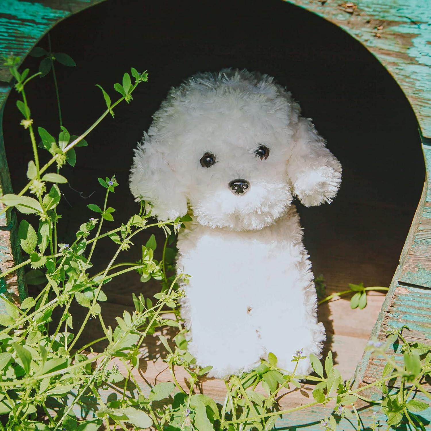 Perro de Peluche Poodle Blanco WEIGEDU 32 cm Juguete Infantil