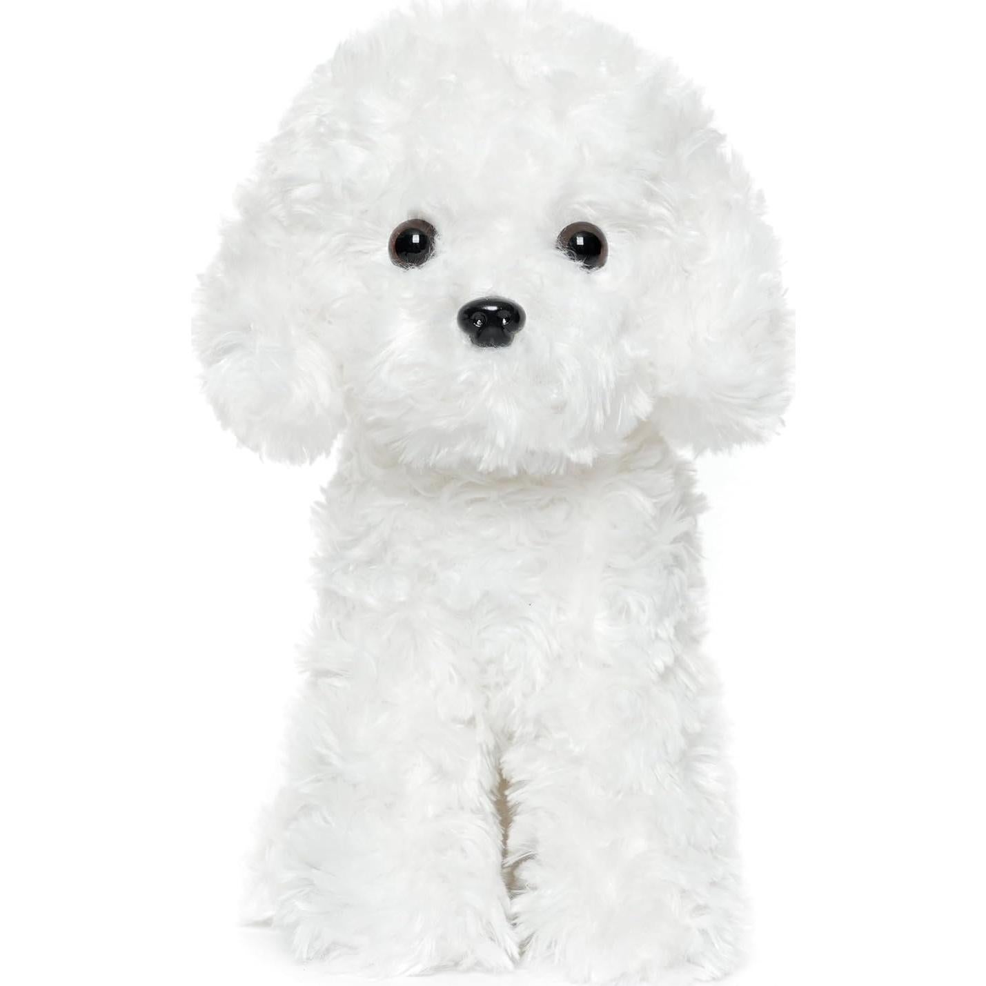 Perro de Peluche Poodle Blanco WEIGEDU 32 cm Juguete Infantil
