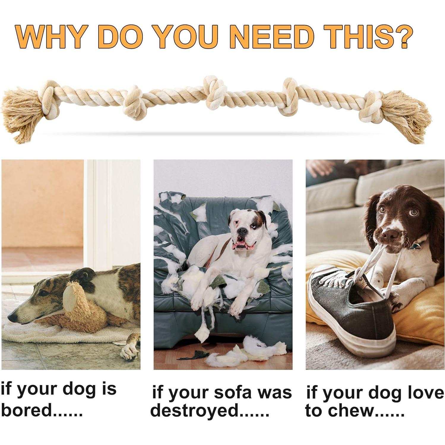 Juguete de Cuerda para Perros Fida 5 Nudos 0.91m Resistente