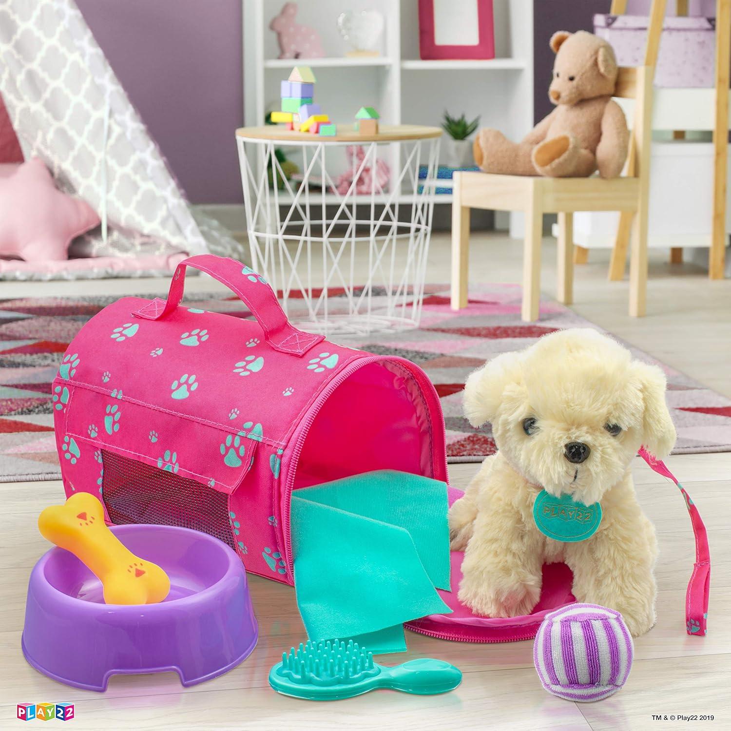 Juego de Muñeca de Peluche Play22 con Perro y Accesorios 9 PCS