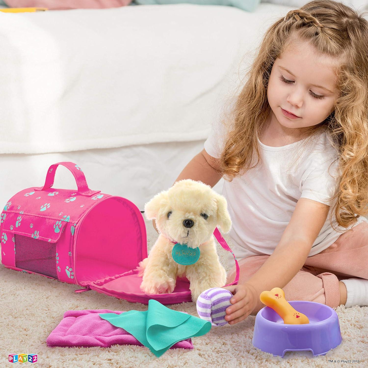 Juego de Muñeca de Peluche Play22 con Perro y Accesorios 9 PCS