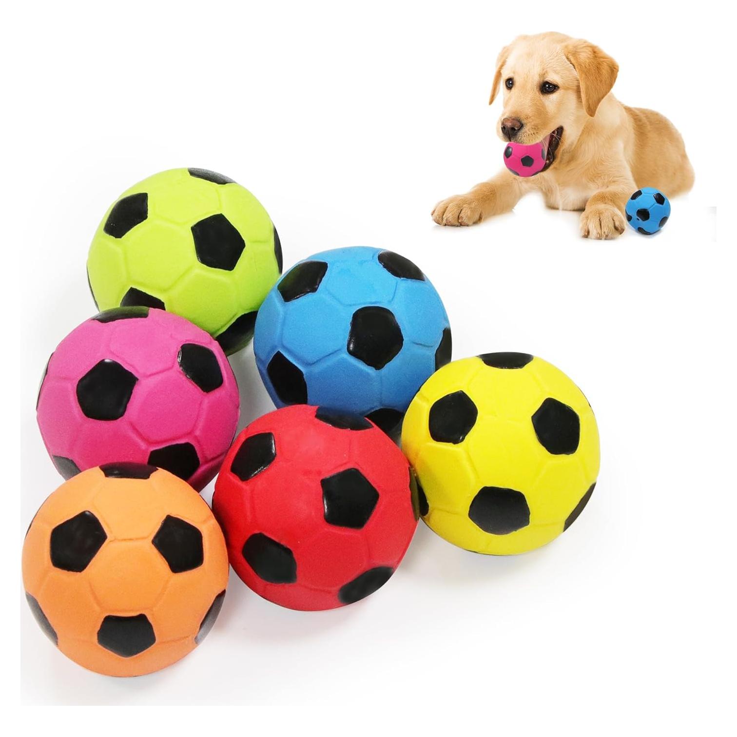 Juguetes para Perros LLSPET Balones de Fútbol 6 Pzs 5 cm